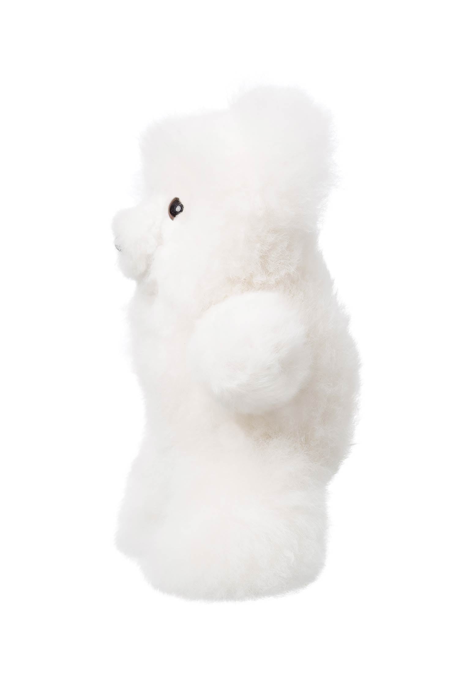 Alpaka Felltier TEDDY 15cm-weiss
