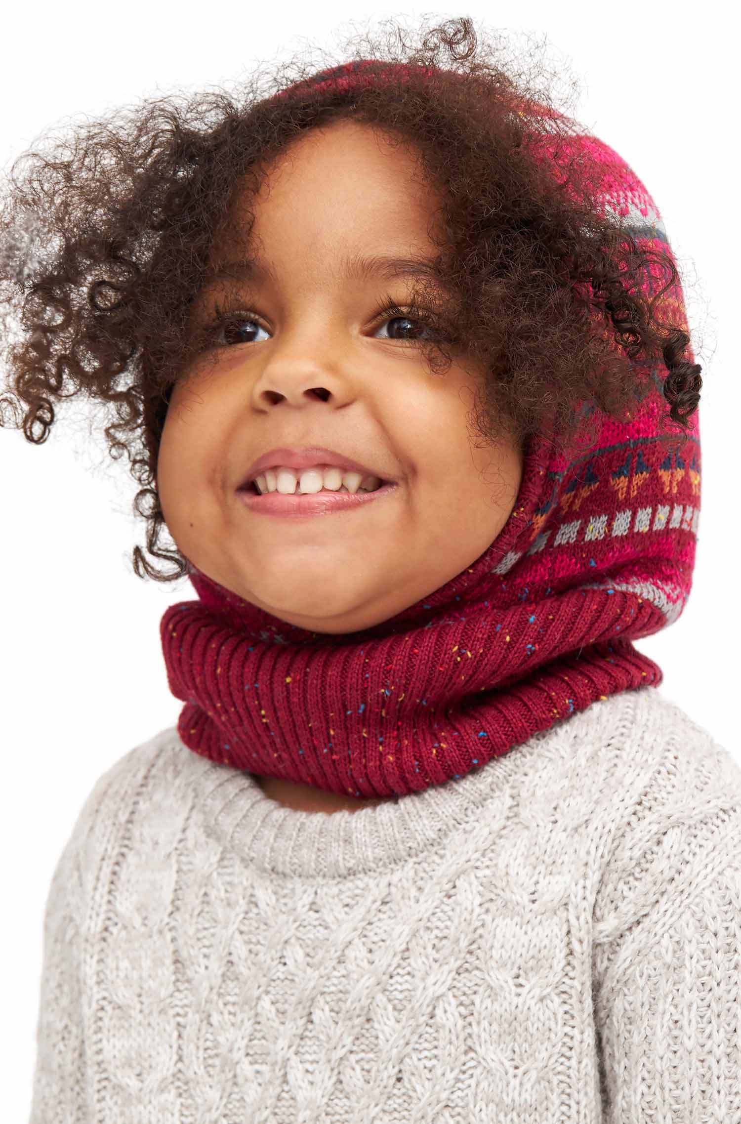 Alpaka Schlupfmütze MONITO aus Baby Alpaka und Pima Baumwolle-rot