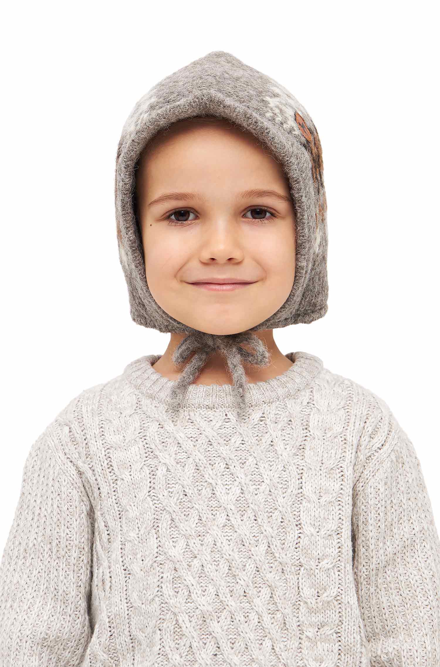 Alpaka Mütze NATURA aus 100% ungefärbtem Alpaka-anthrazit