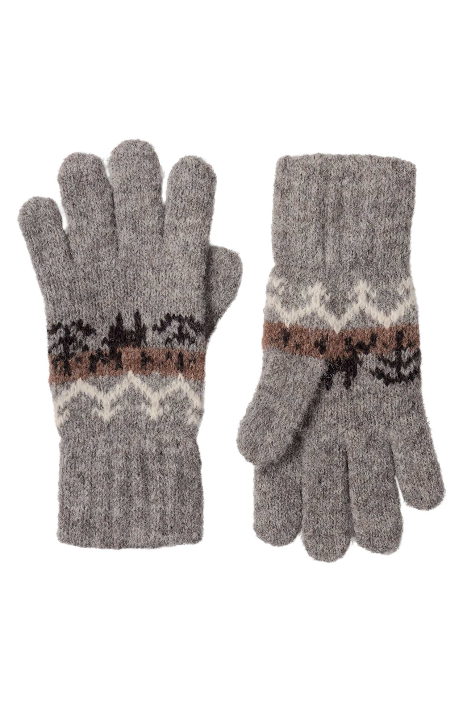 Alpaka Fingerhandschuhe NATURA aus 100% Alpaka Superfine-anthrazit