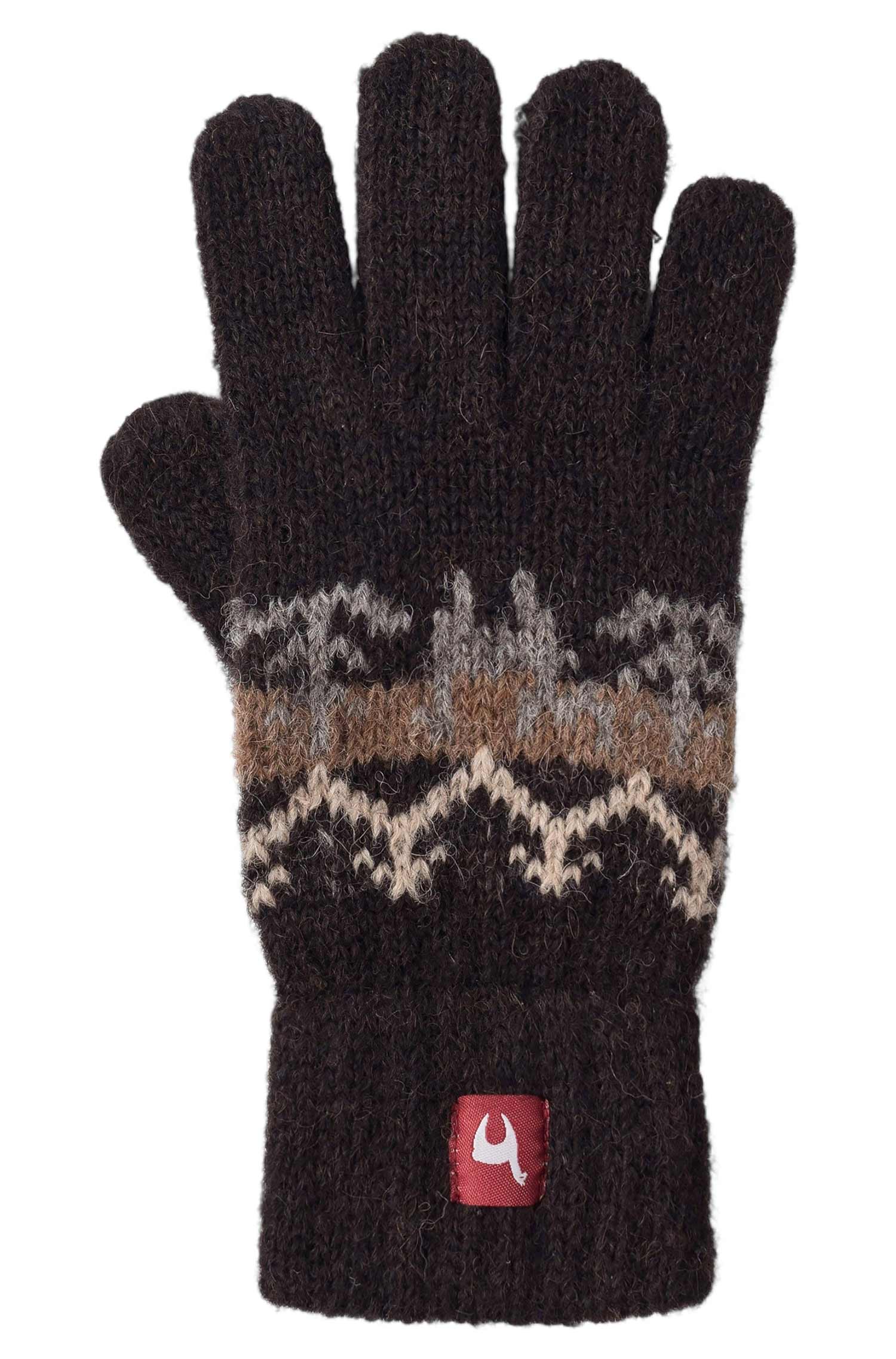 Alpaka Fingerhandschuhe NATURA aus 100% Alpaka Superfine-dunkelbraun