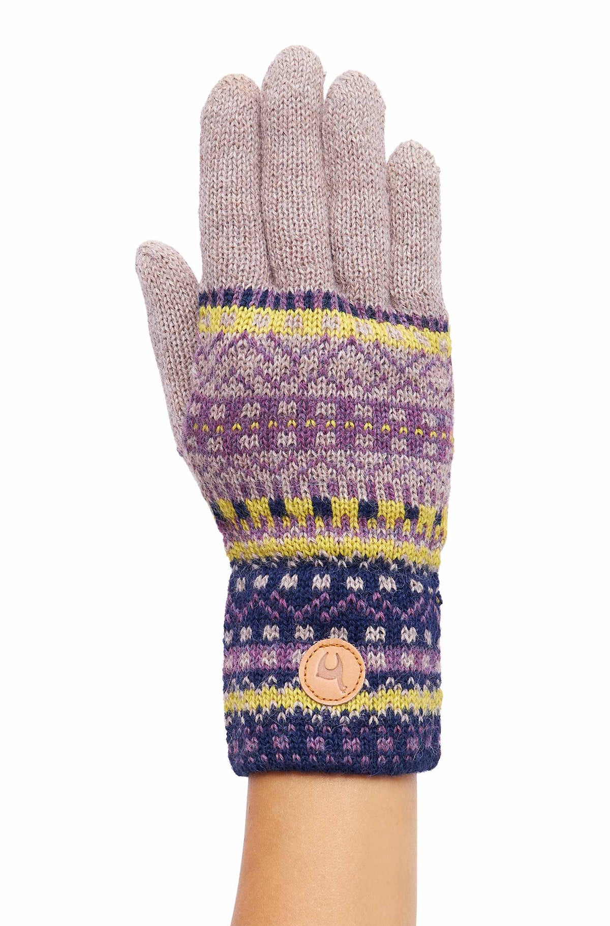 Alpaka Handschuhe DILAYA-sand multi