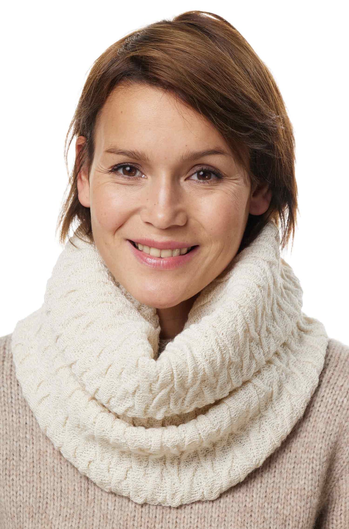Alpaka Loopschal BIESEN-wollweiss