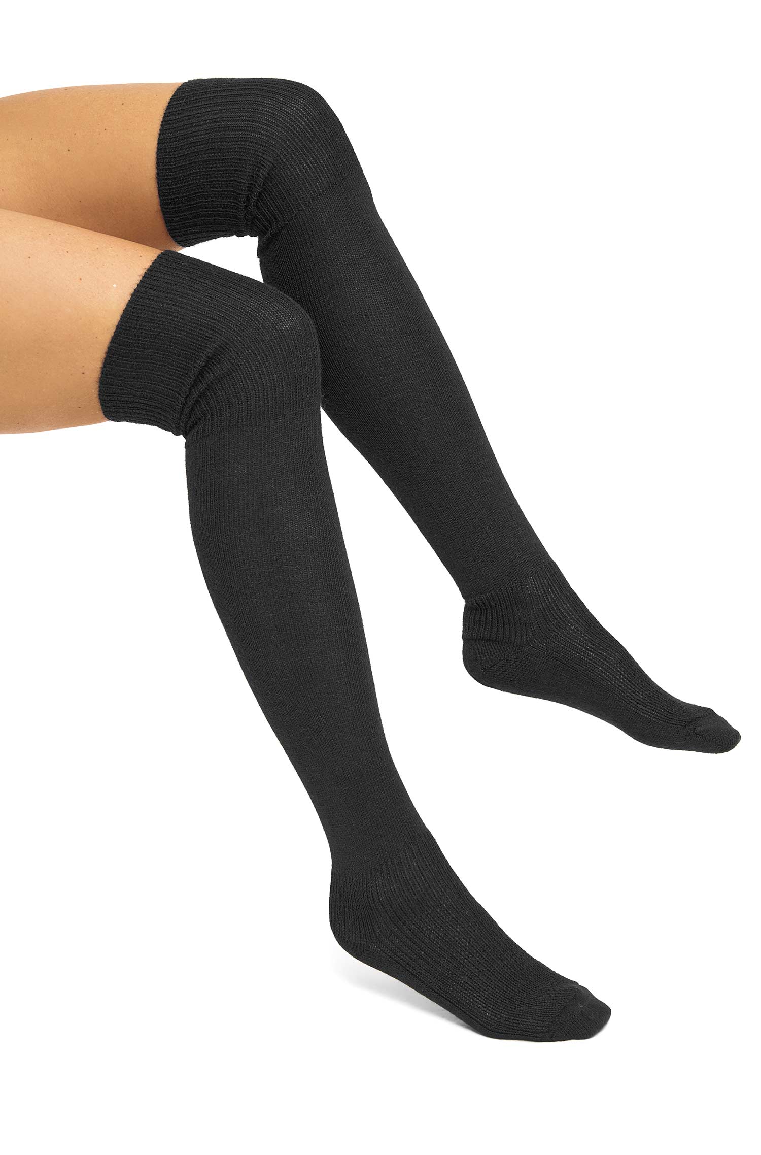 Alpaka Socken OVERKNEE | 6er-Pack-schwarz