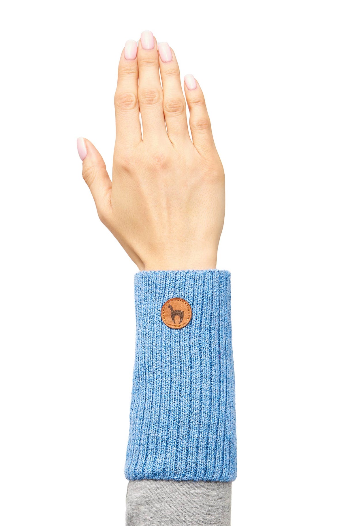 Alpaka Pulswärmer RIPP-sky blue