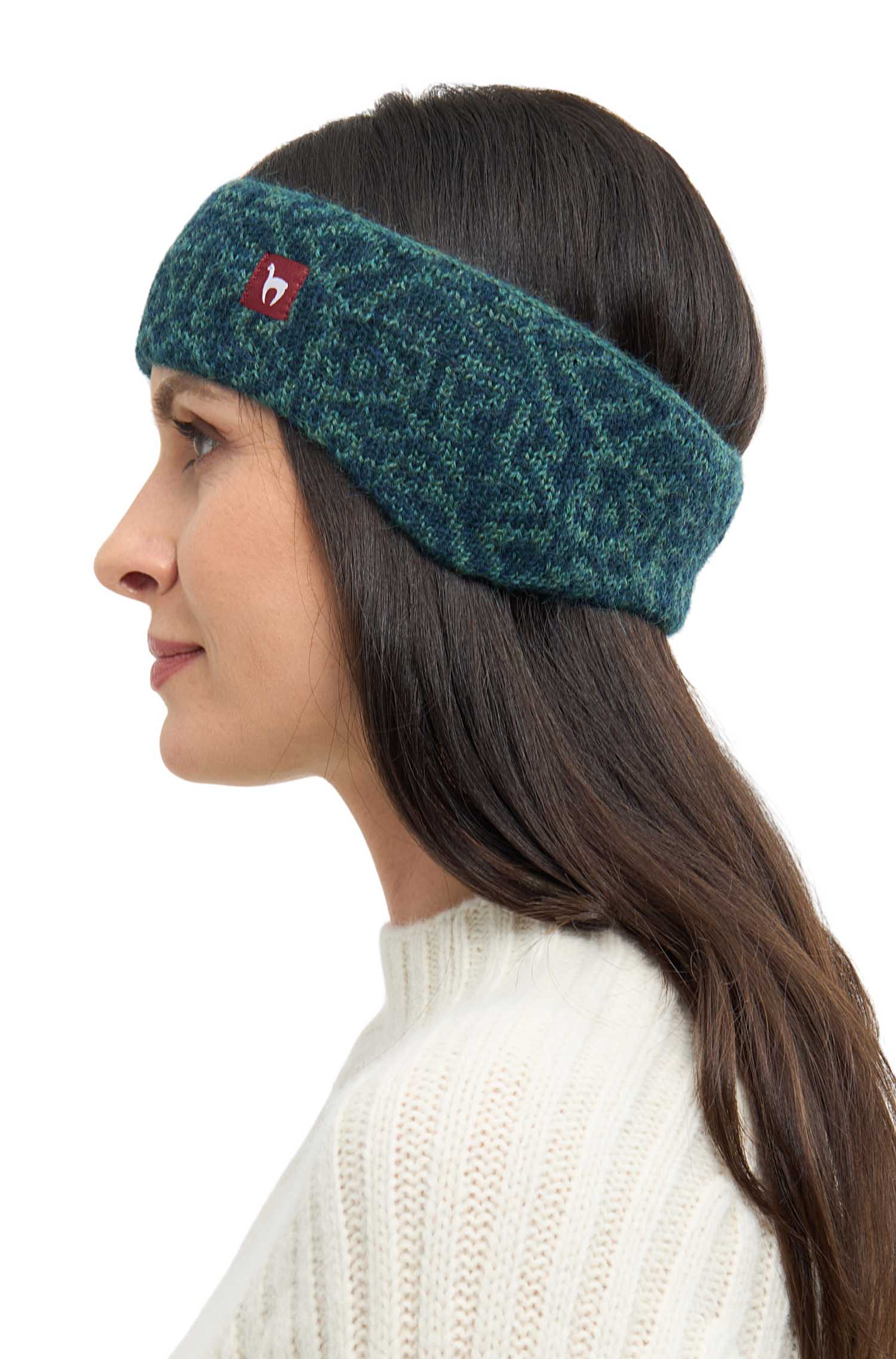 Alpaka Stirnband CHIMU aus 100% Baby Alpaka-türkis