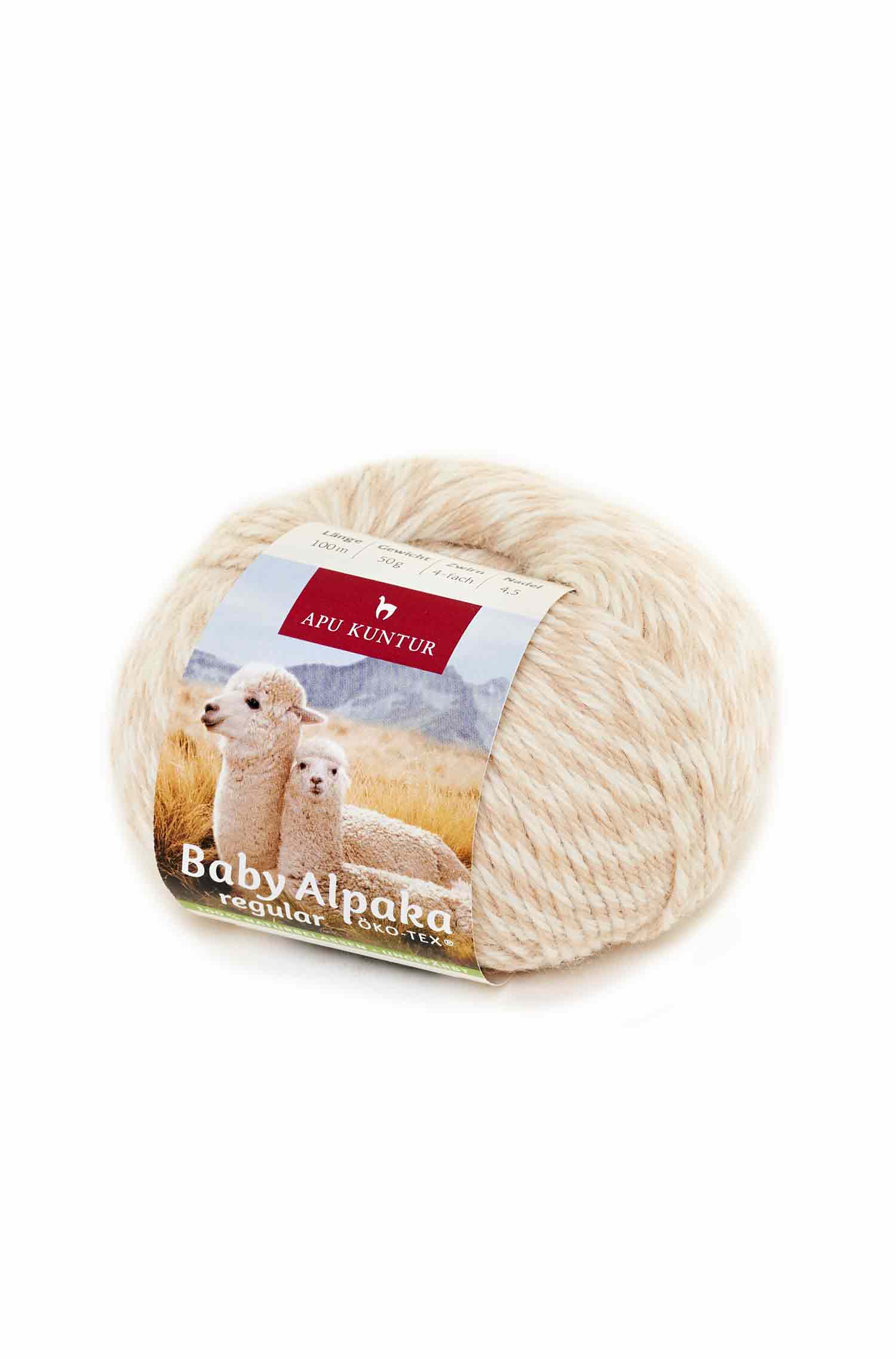 Alpaka Wolle REGULAR | 50g-beige meliert