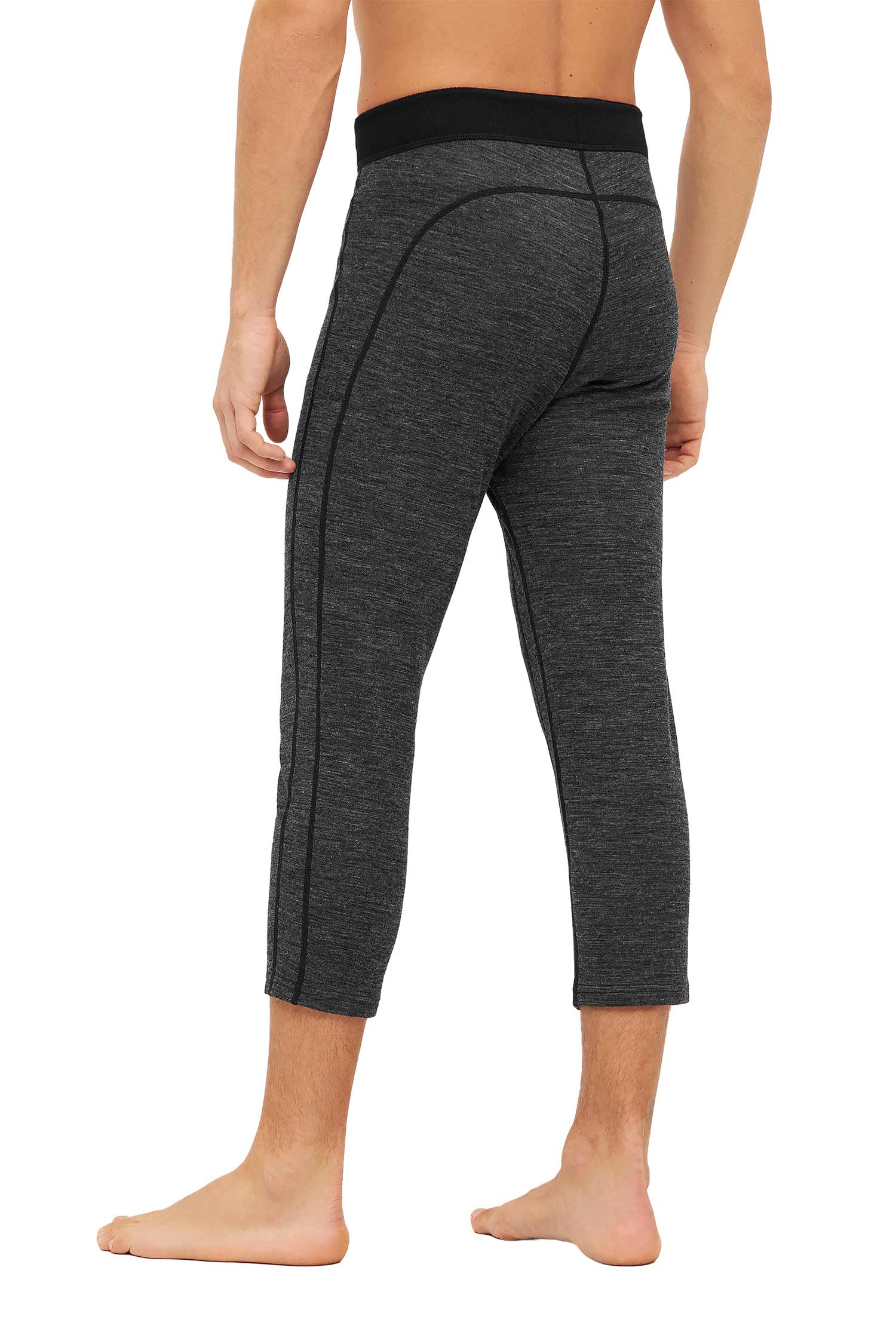 ANDEN ACTIVE Herren 3/4 Thermo Hose mit Premium Baby Alpaka-anthrazit