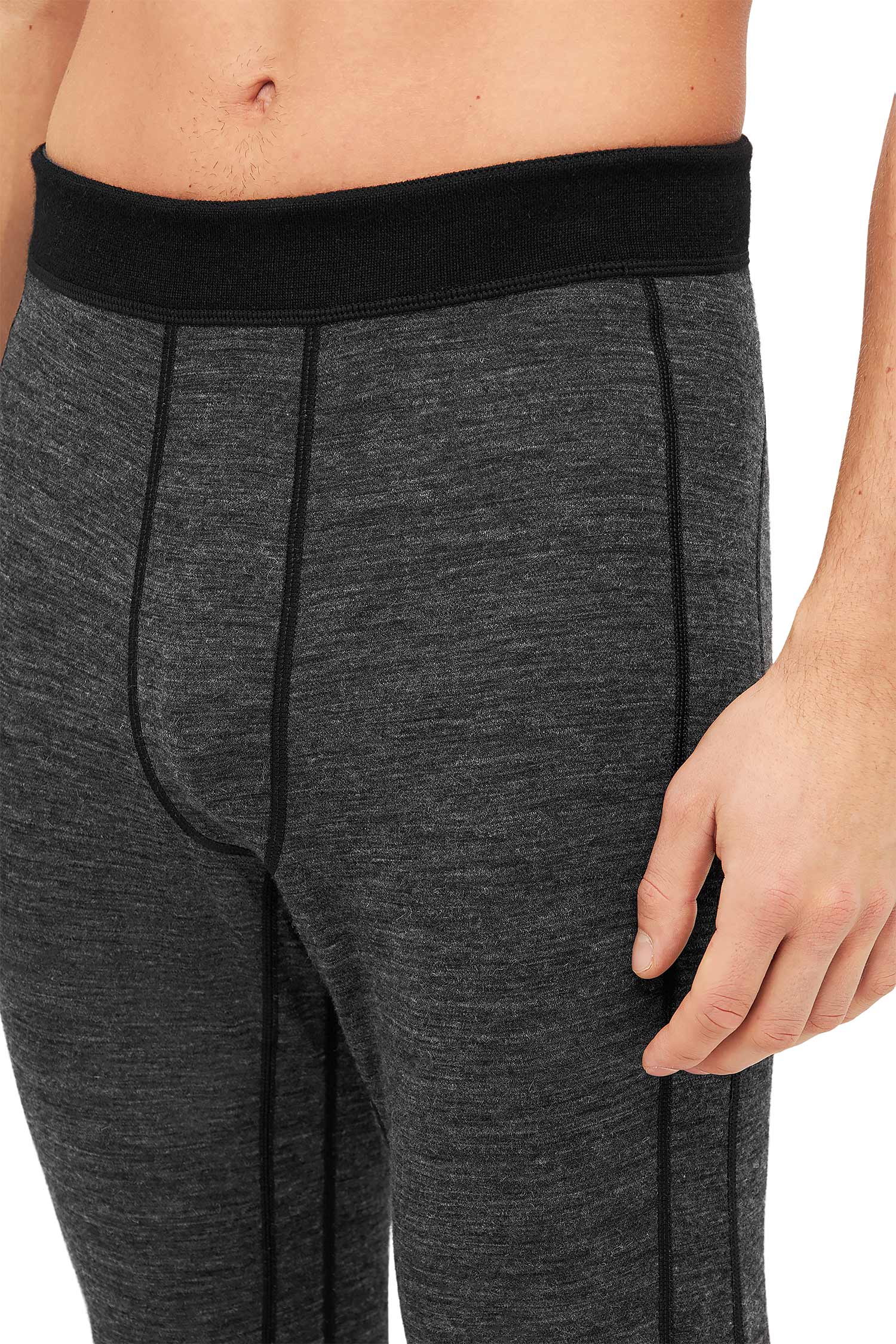 ANDEN ACTIVE Herren 3/4 Thermo Hose mit Premium Baby Alpaka-anthrazit
