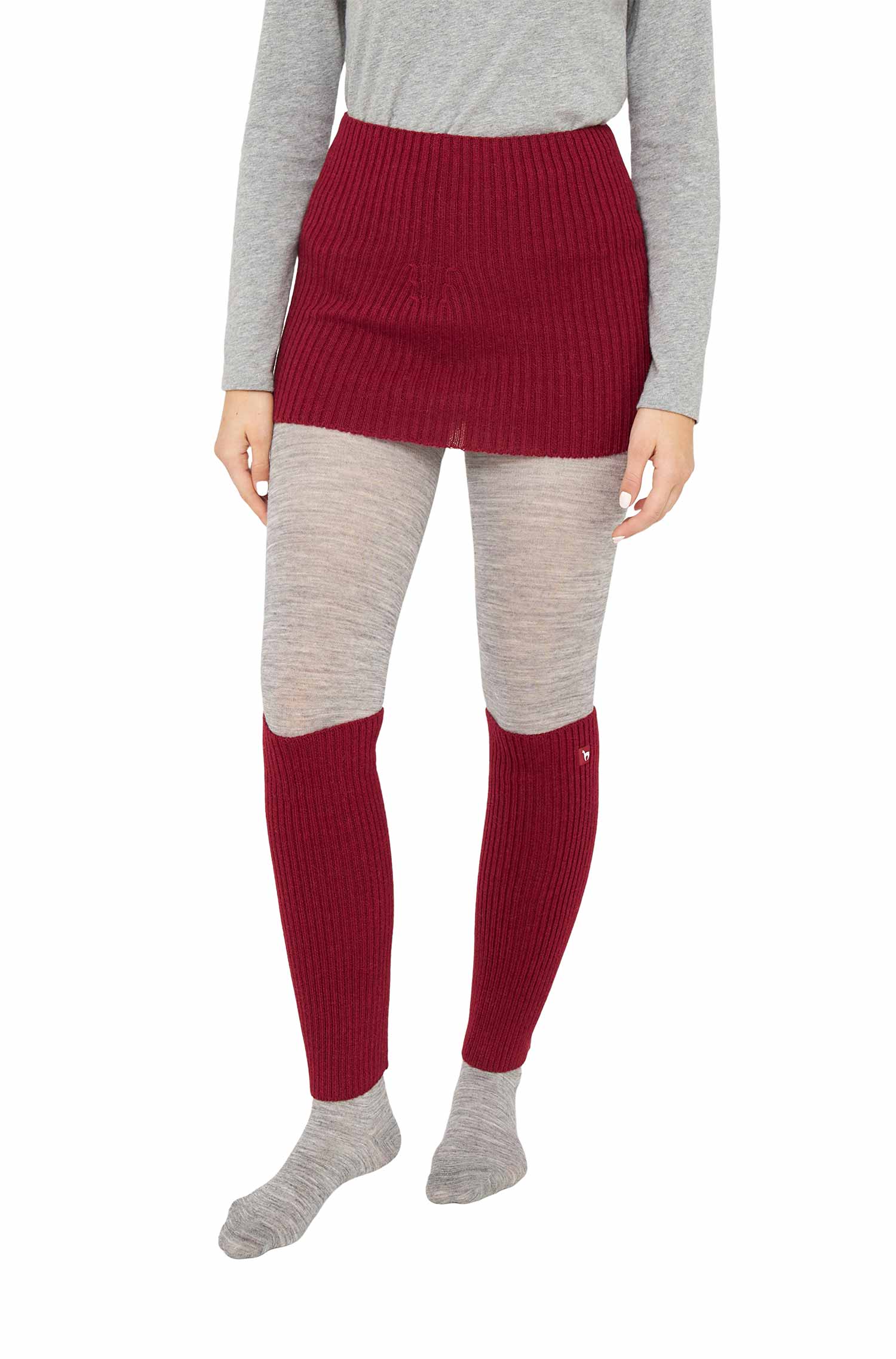 Nierenwärmer RIPP aus 100% Baby Alpaka-weinrot