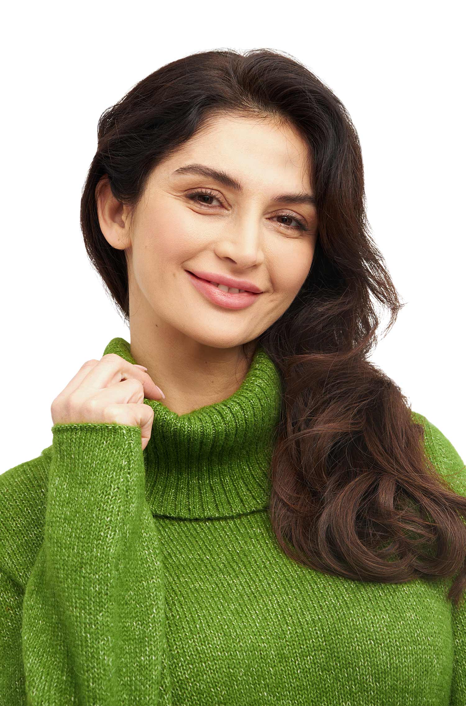 Alpaka Rollkragenpullover PACA-apfelgrün