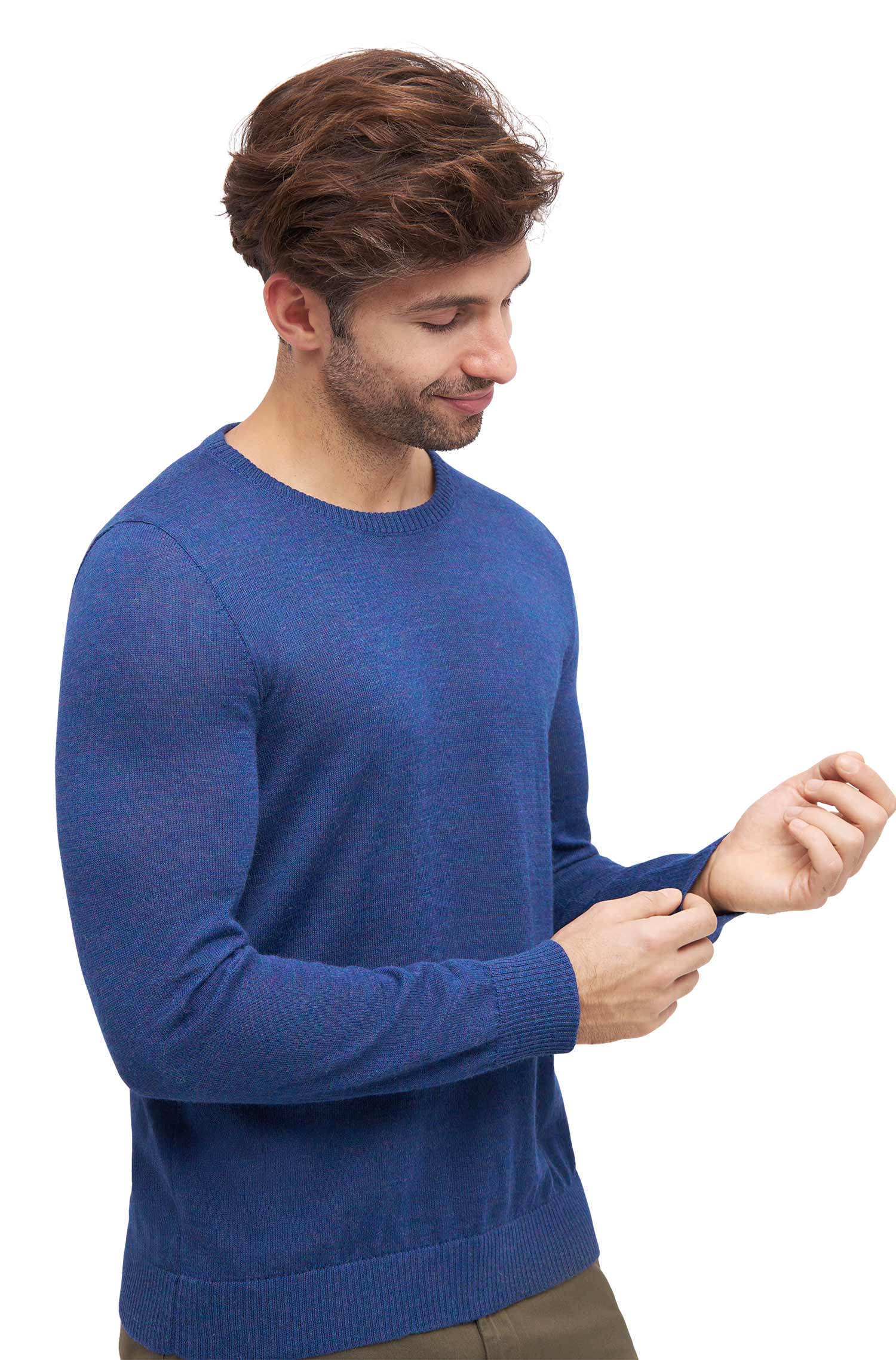 Alpaka Herren Pullover APUSENTIAL-mitternachtsblau