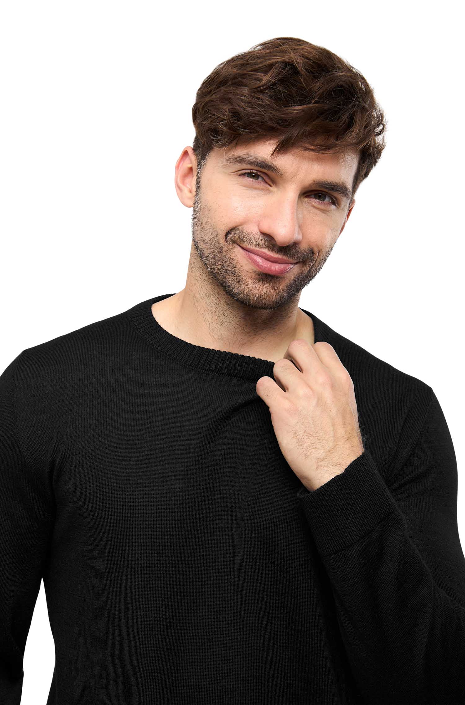 Alpaka Herren Pullover APUSENTIAL-schwarz