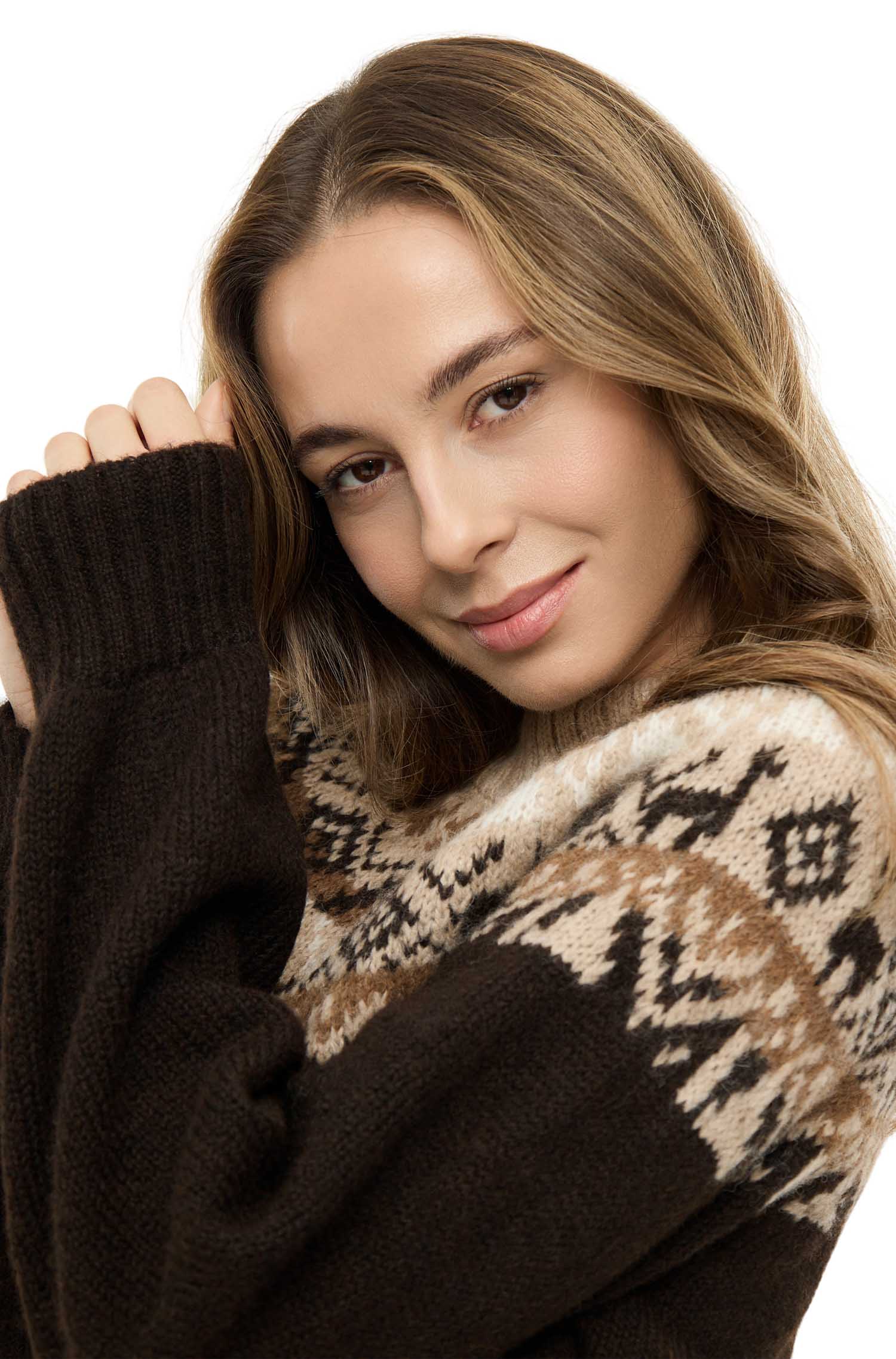 Alpaka Pullover SOLANA-espresso