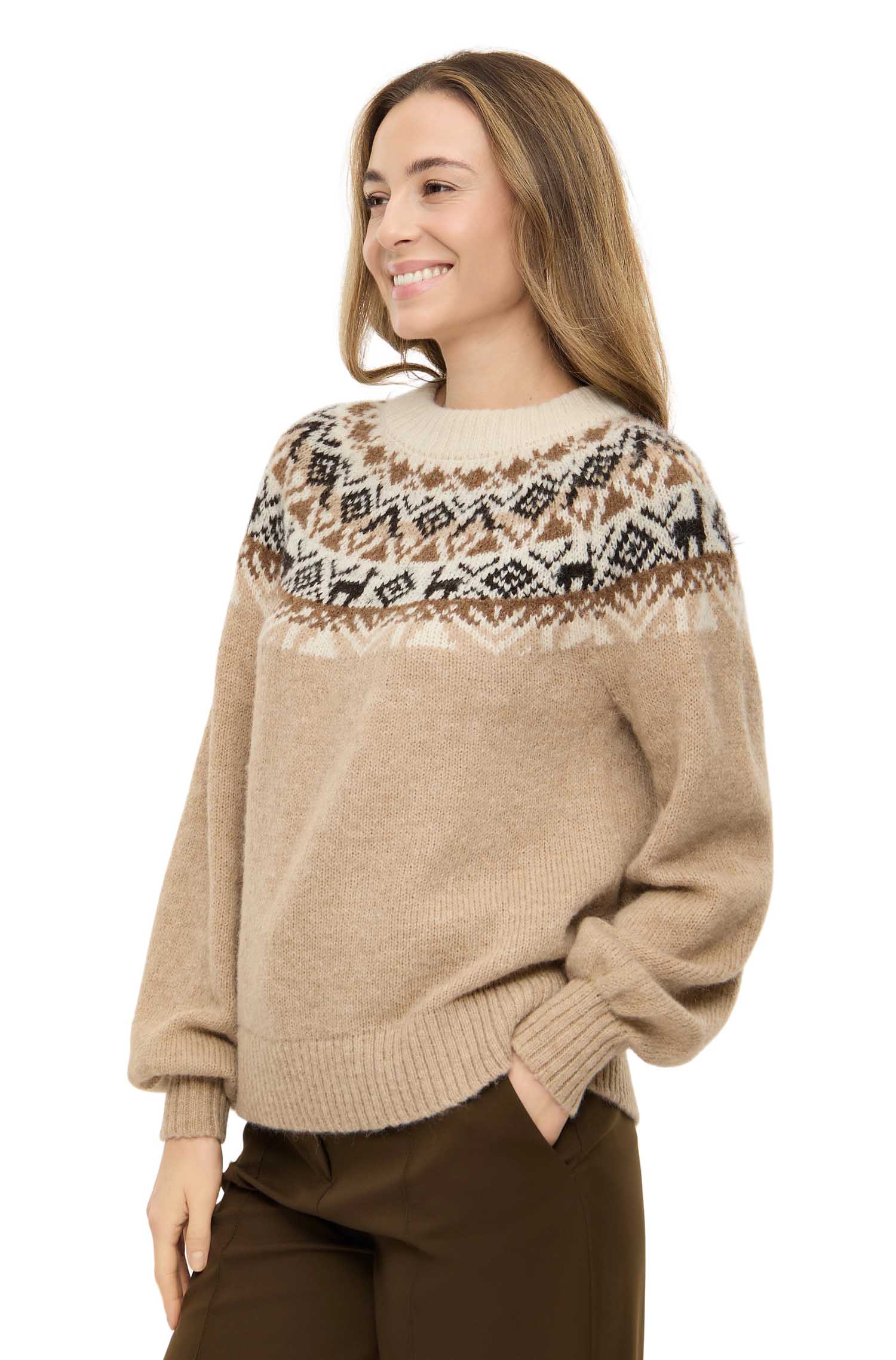 Alpaka Pullover SOLANA-mandel