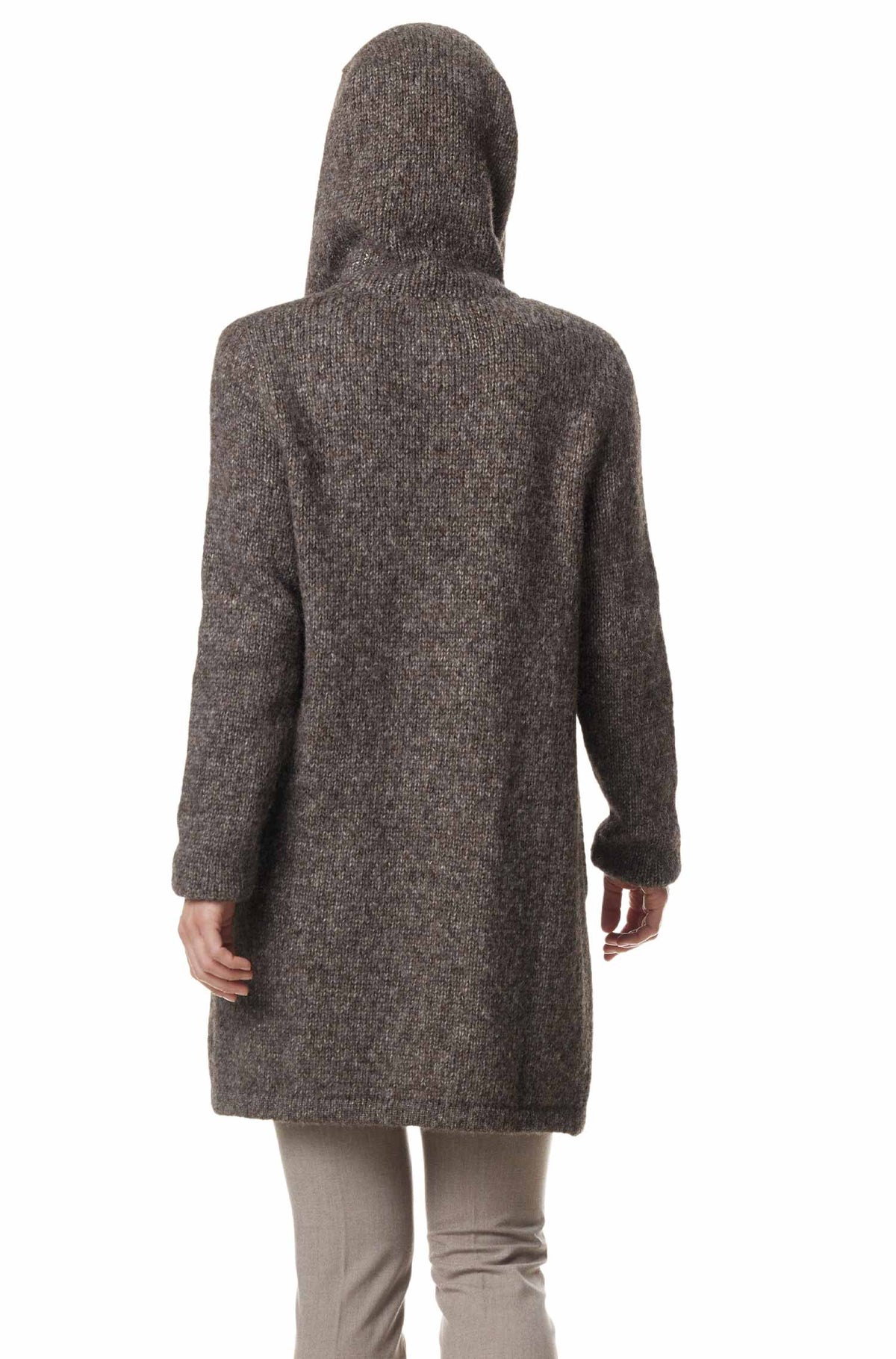 Alpaka Strickjacke ANNABELL-walnussbraun