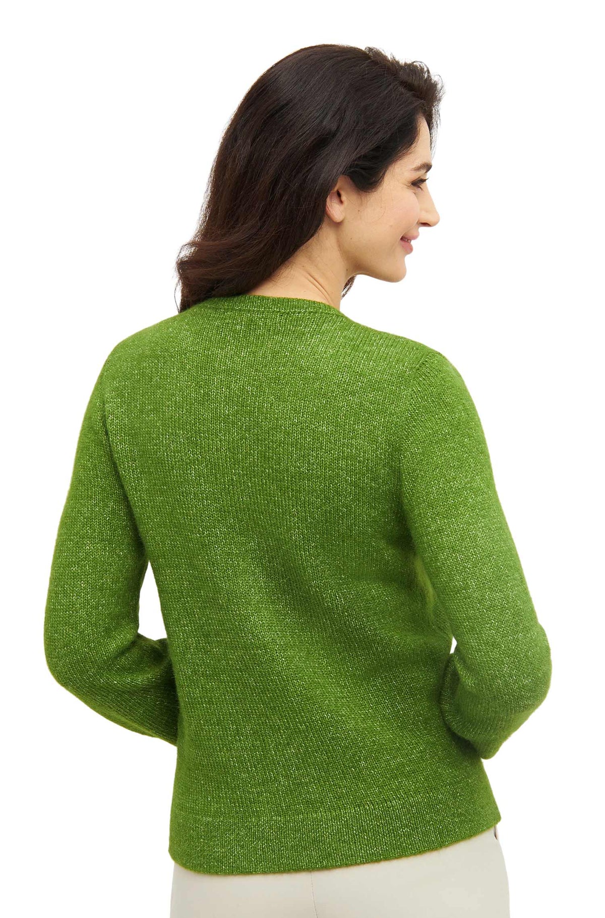 Alpaka Strickjacke PACA-apfelgrün