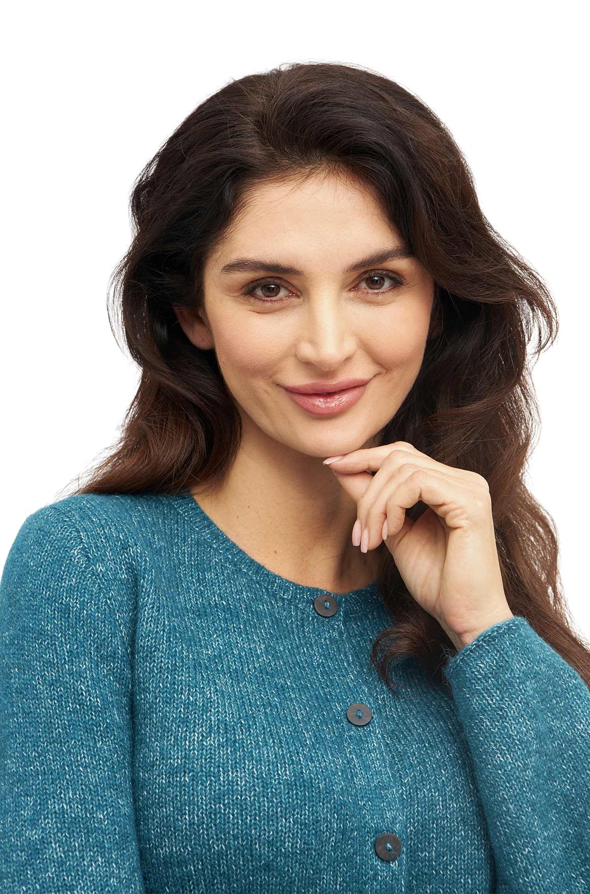 Alpaka Strickjacke PACA-ultramarin