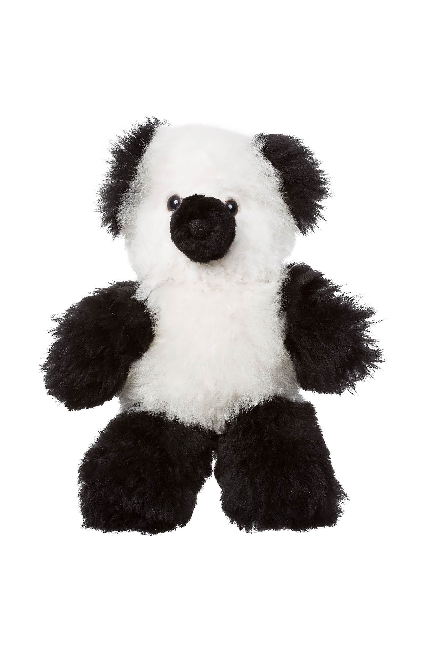 Alpaka Stofftier TEDDY 22cm-schwarz/weiss