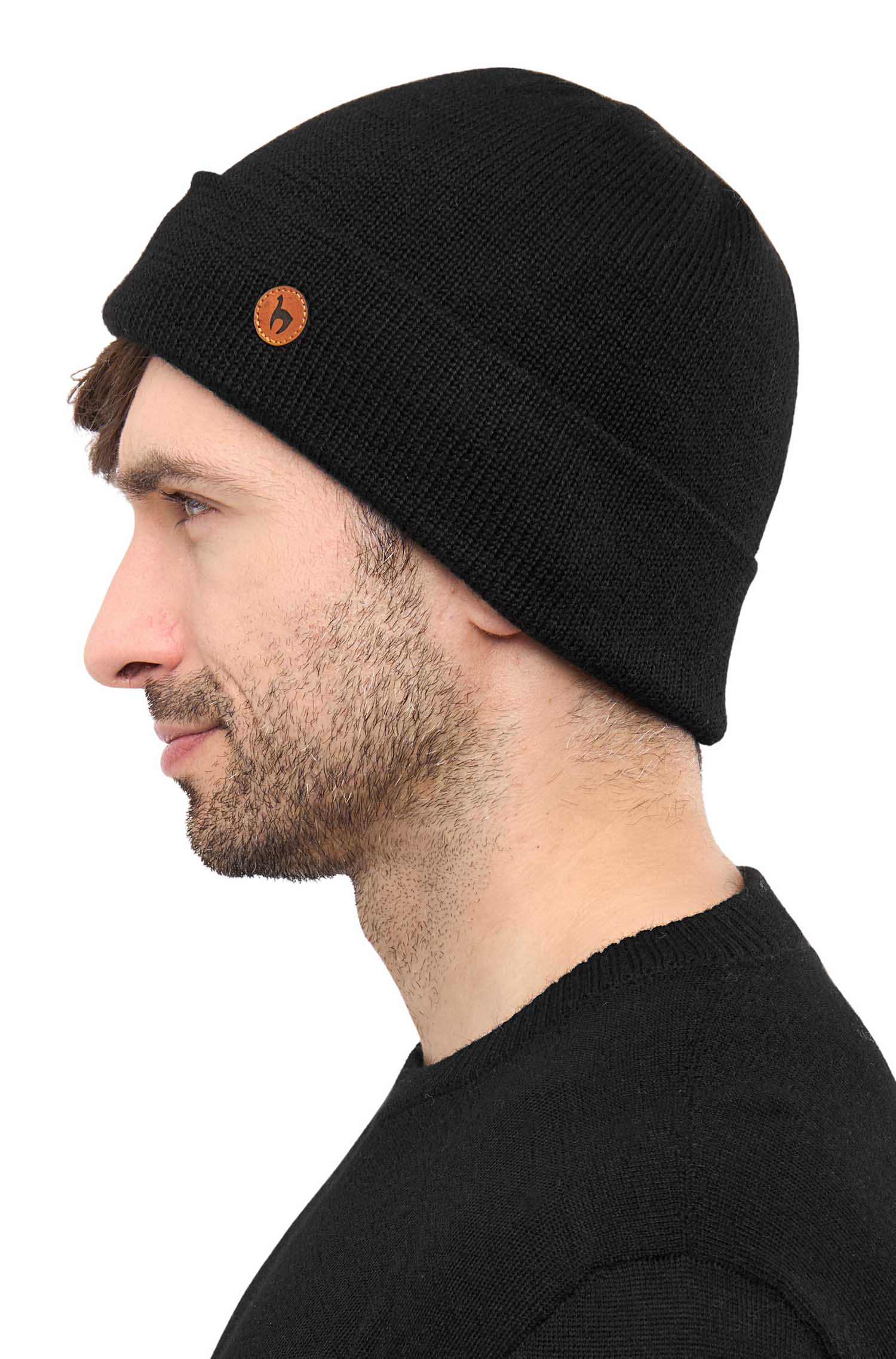 Alpaka Mütze BARK-schwarz