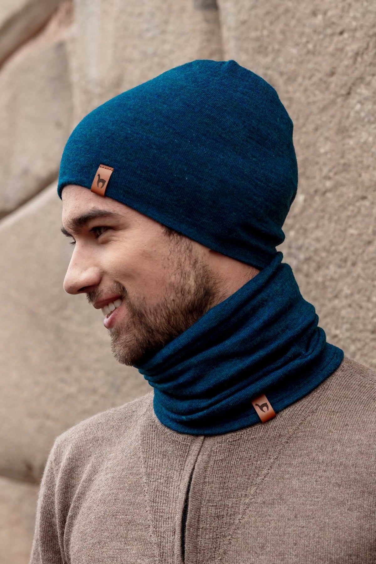 Alpaka Mütze ROYAL ALPACA SPORT-petrol
