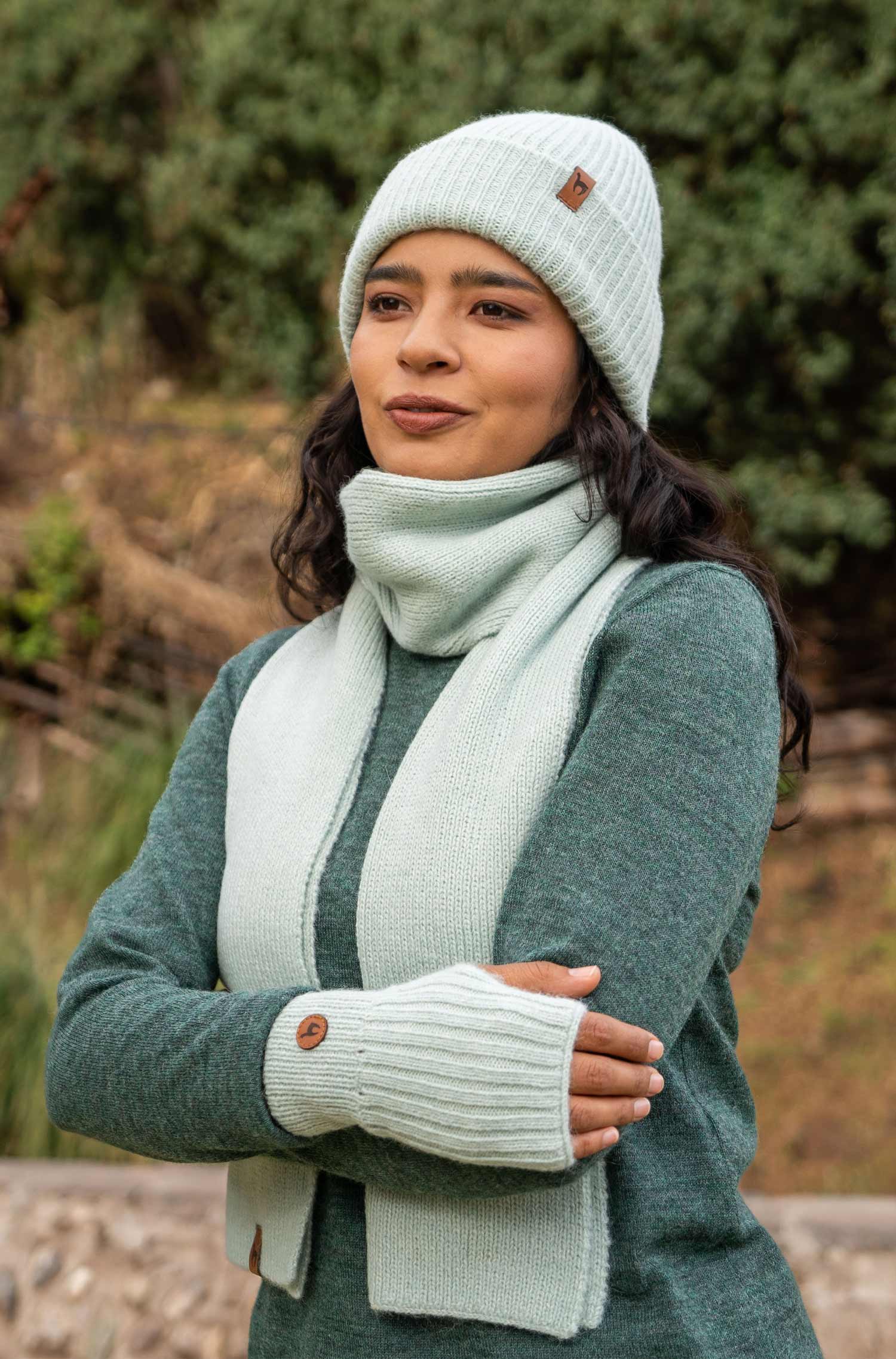 Alpaka Mütze PACA-meeresschaum