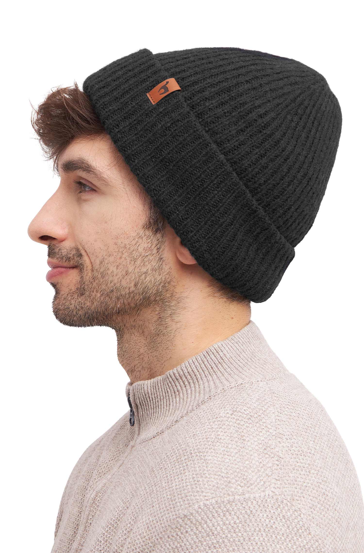 Alpaka Mütze PACA-schwarz