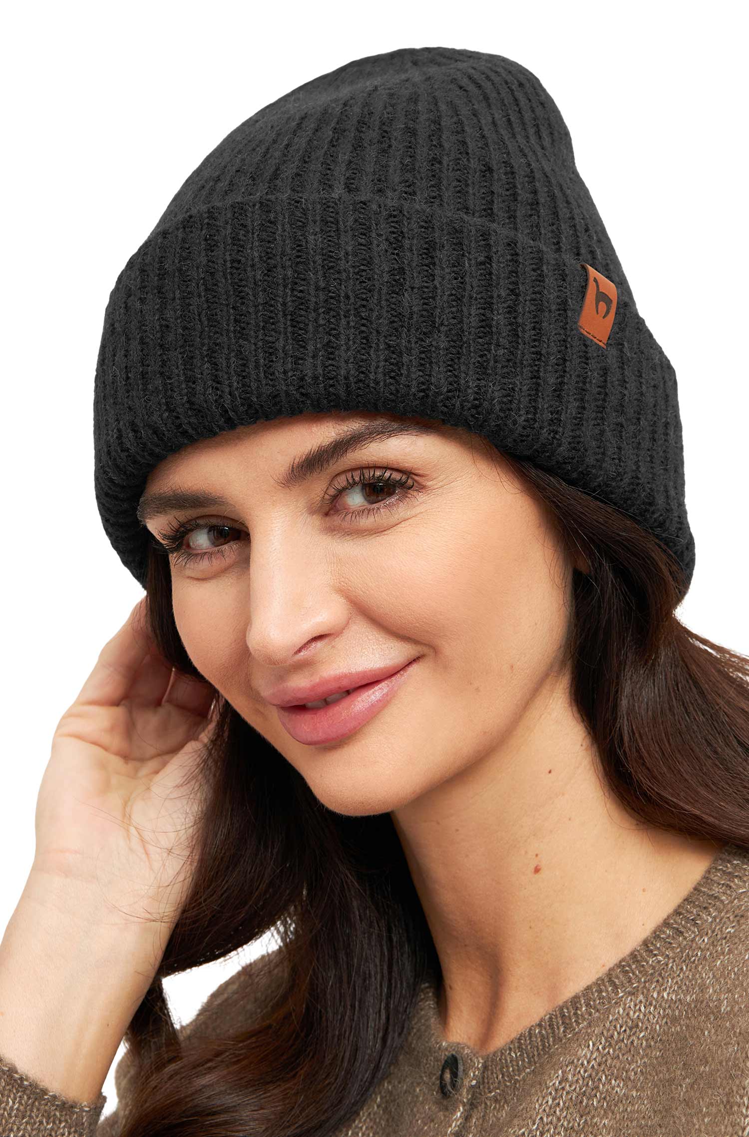 Alpaka Mütze PACA-schwarz