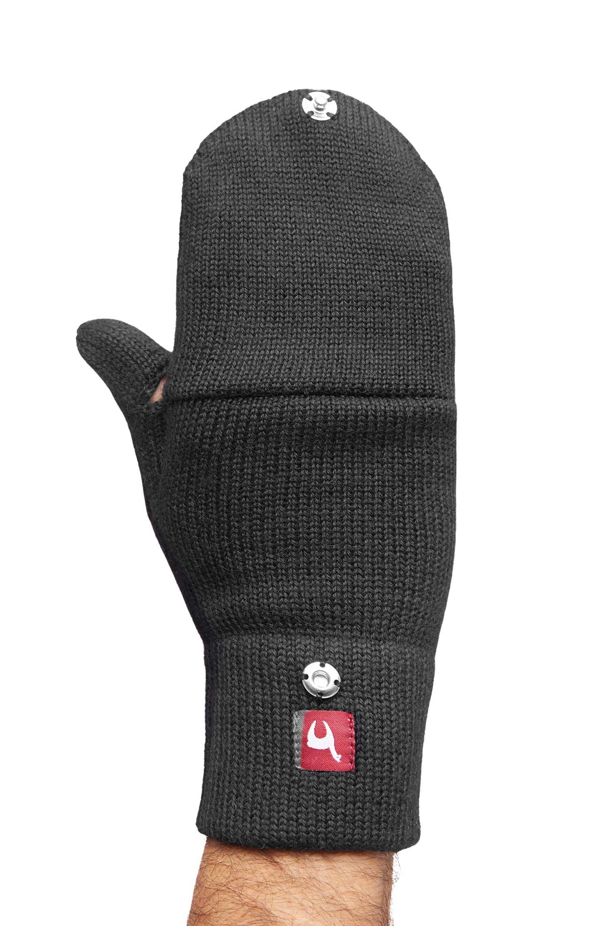 Alpaka Känguru Handschuhe UNI-schwarz