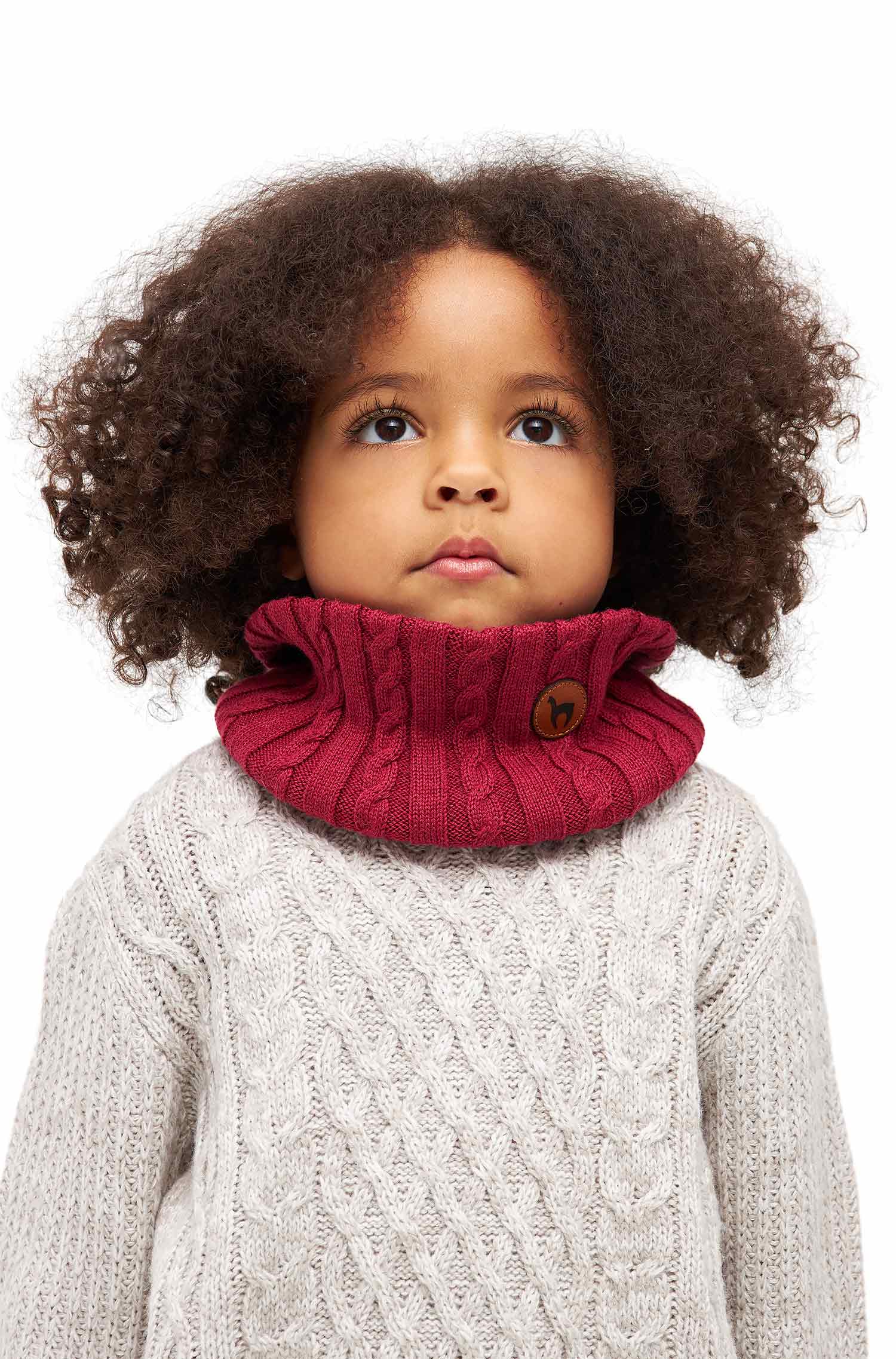 Alpaka Loopschal ELISUAVE-rot/blau