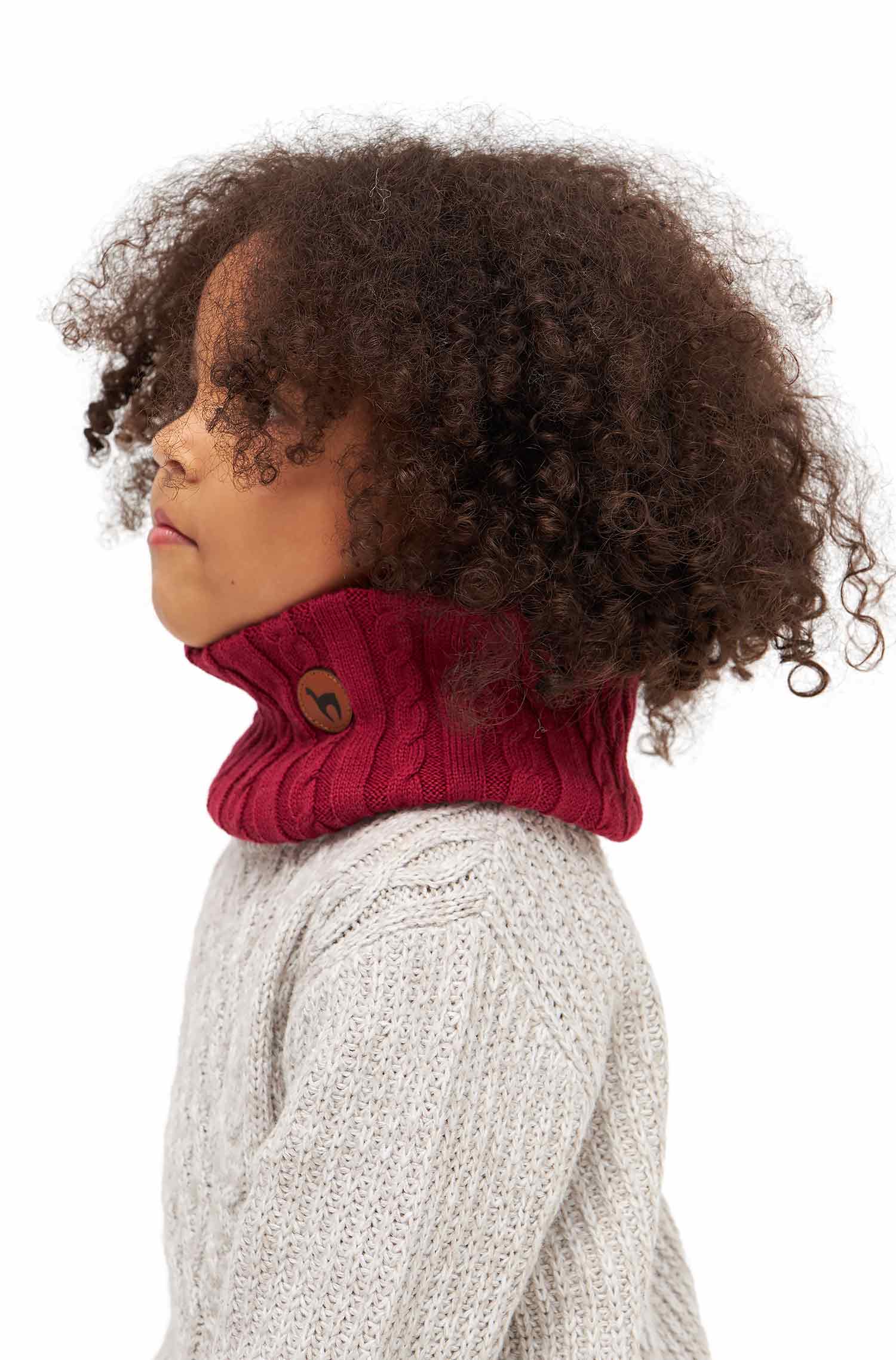 Alpaka Loopschal ELISUAVE-rot/blau