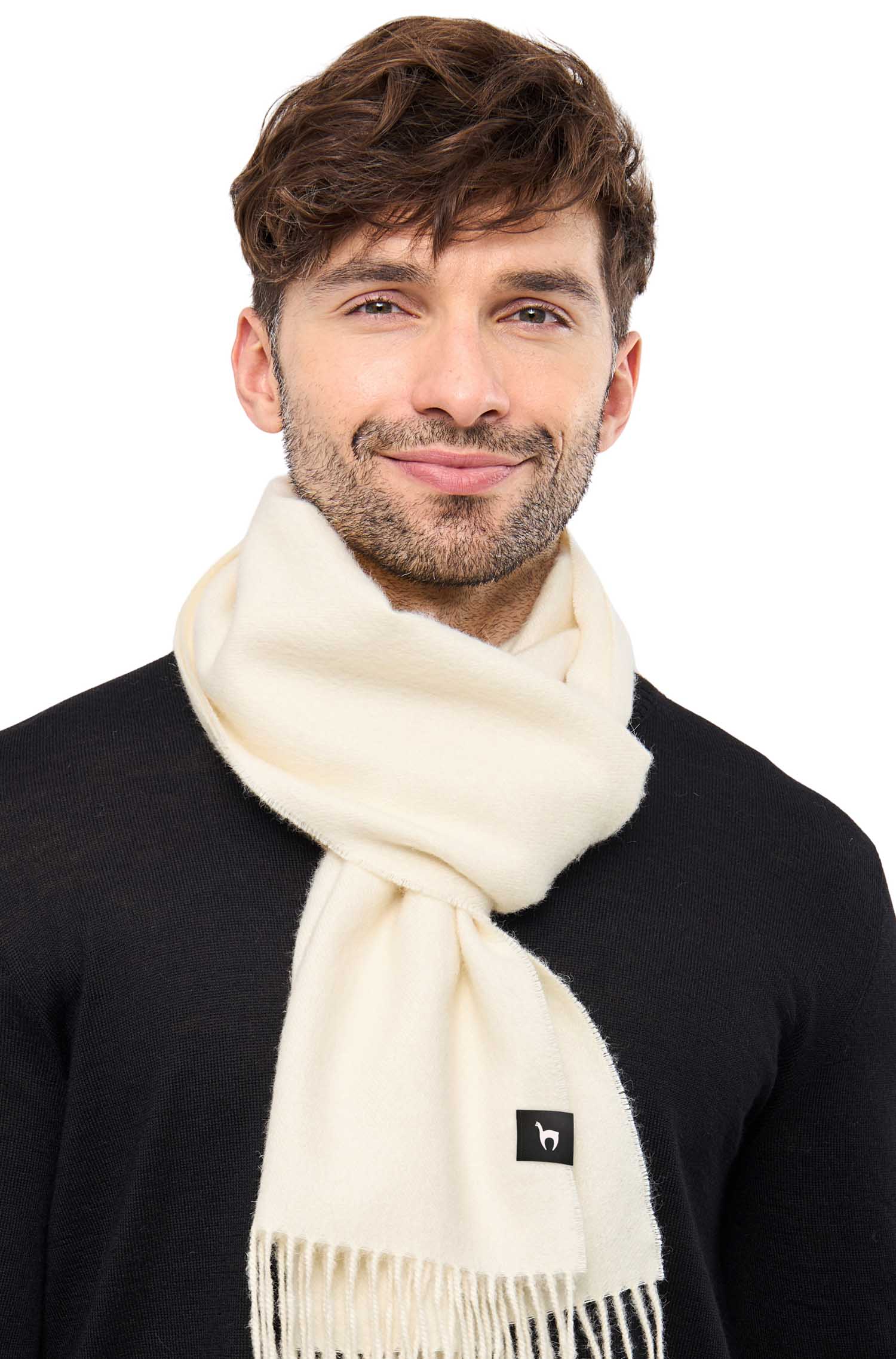 Alpaka Webschal TIERRA-weiss