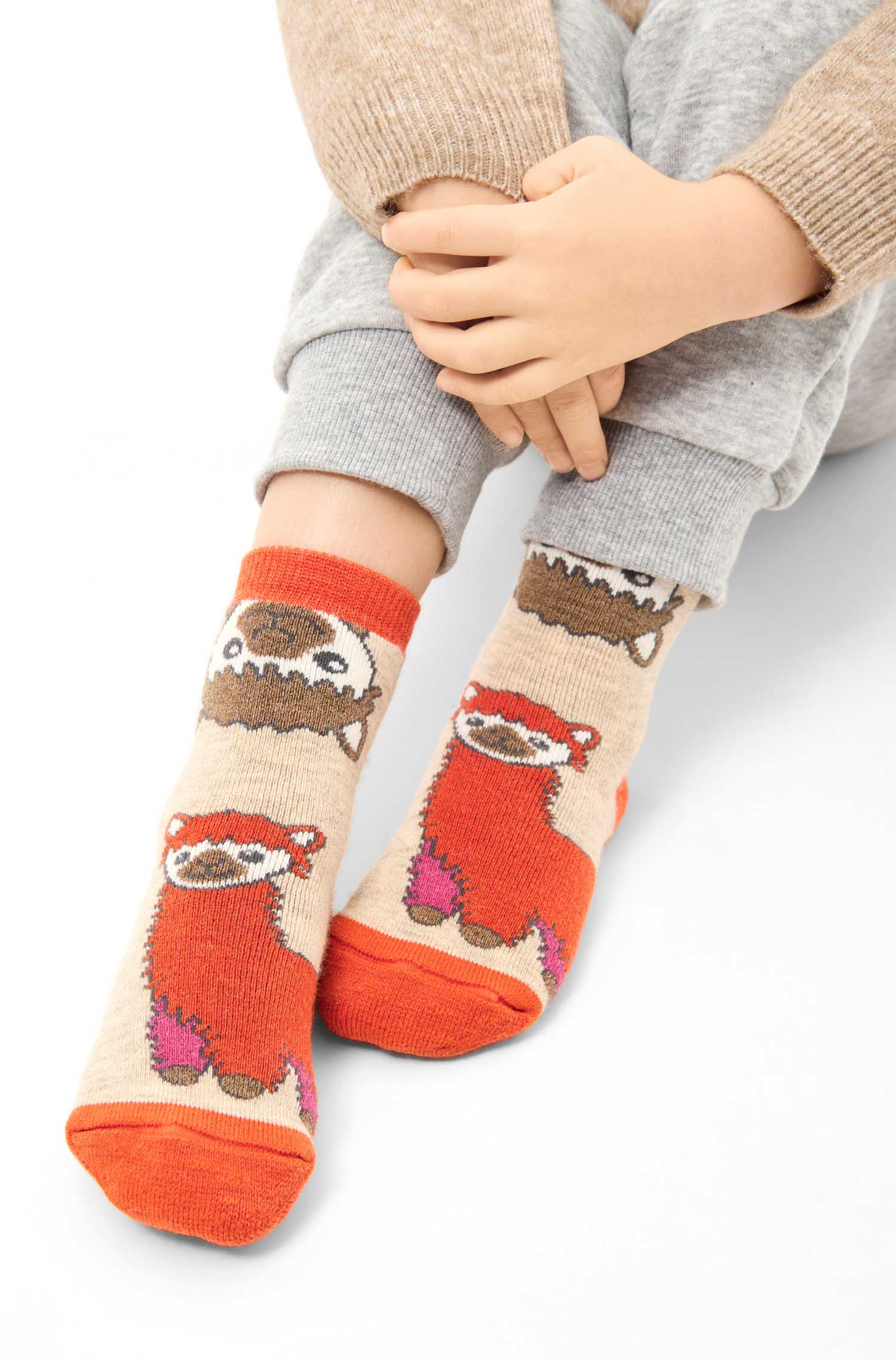 Alpaka Socken ABS-orange