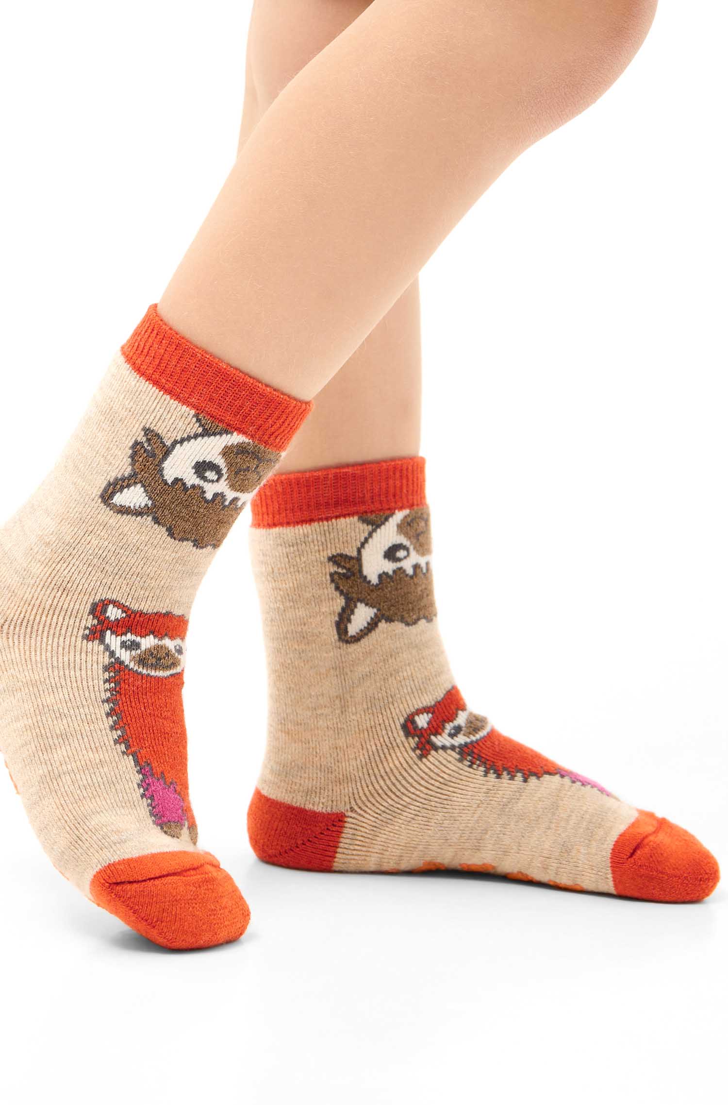 Alpaka Socken ABS-orange