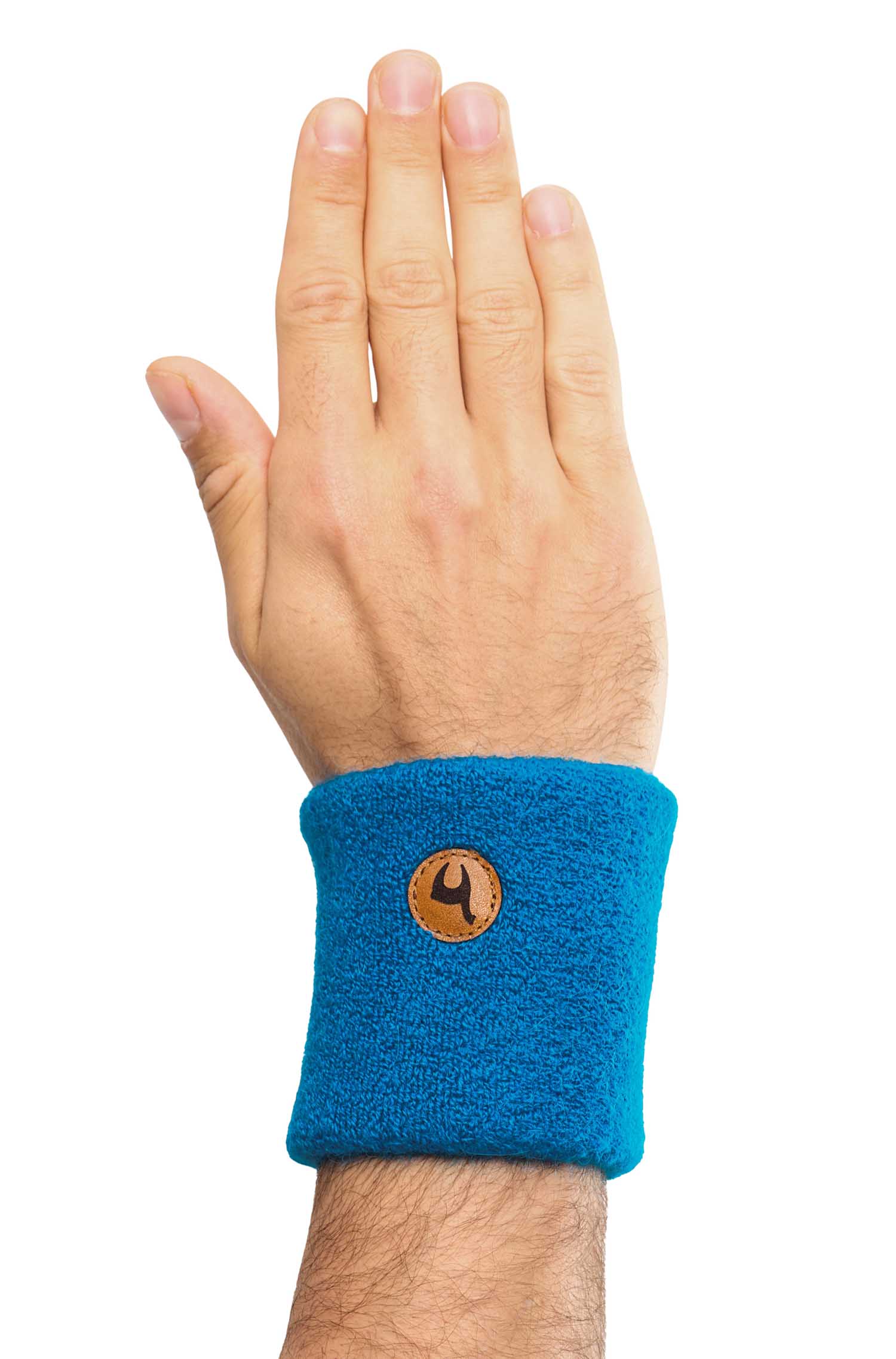 Alpaka Pulswärmer STRETCH-azurblau