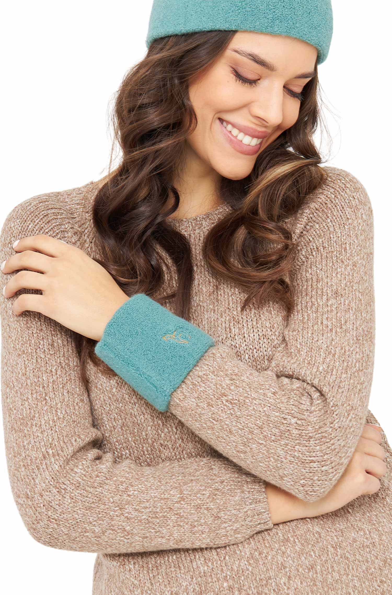 Alpaka Pulswärmer STRETCH-mint