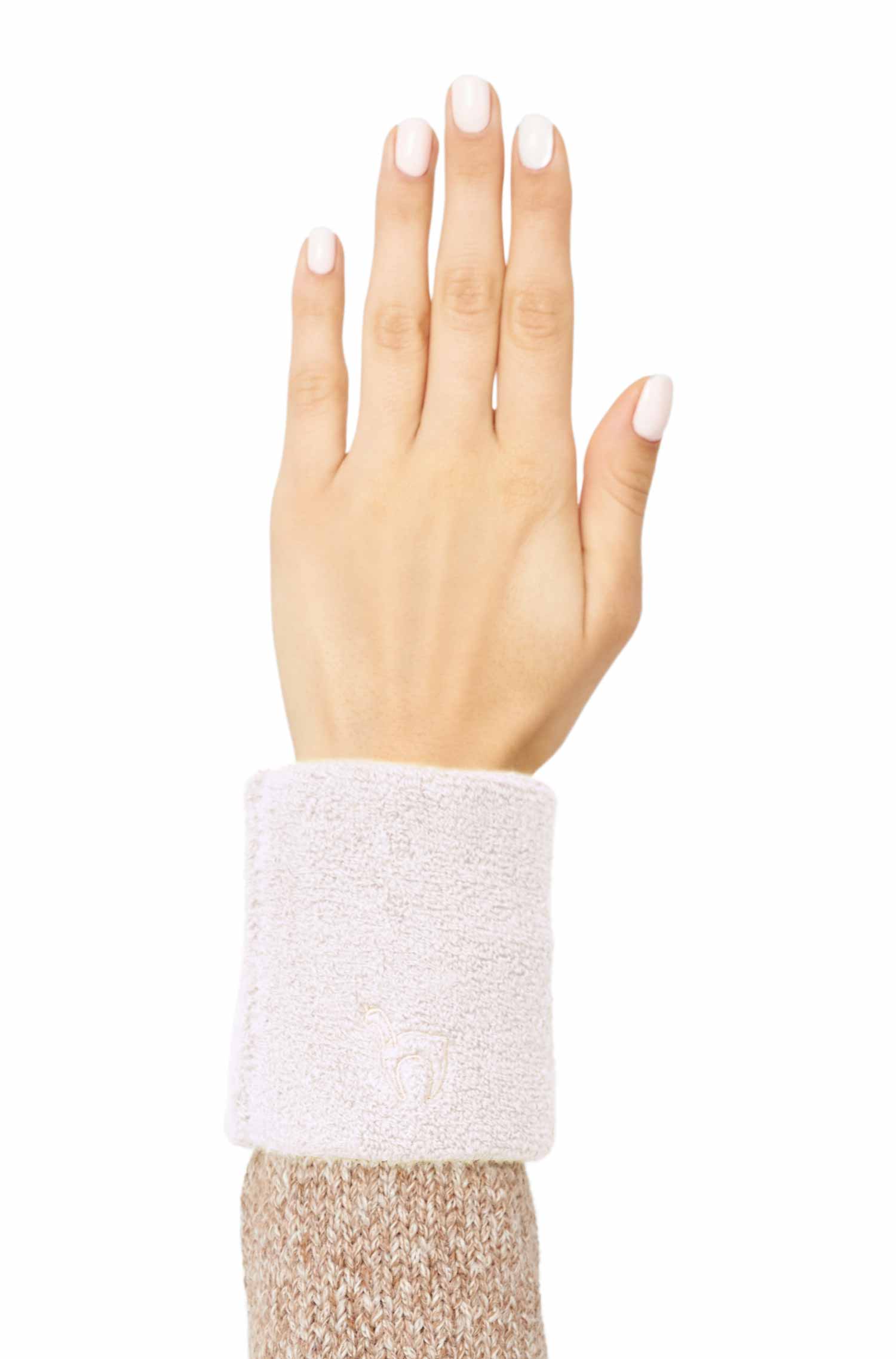 Alpaka Pulswärmer STRETCH-wollweiss