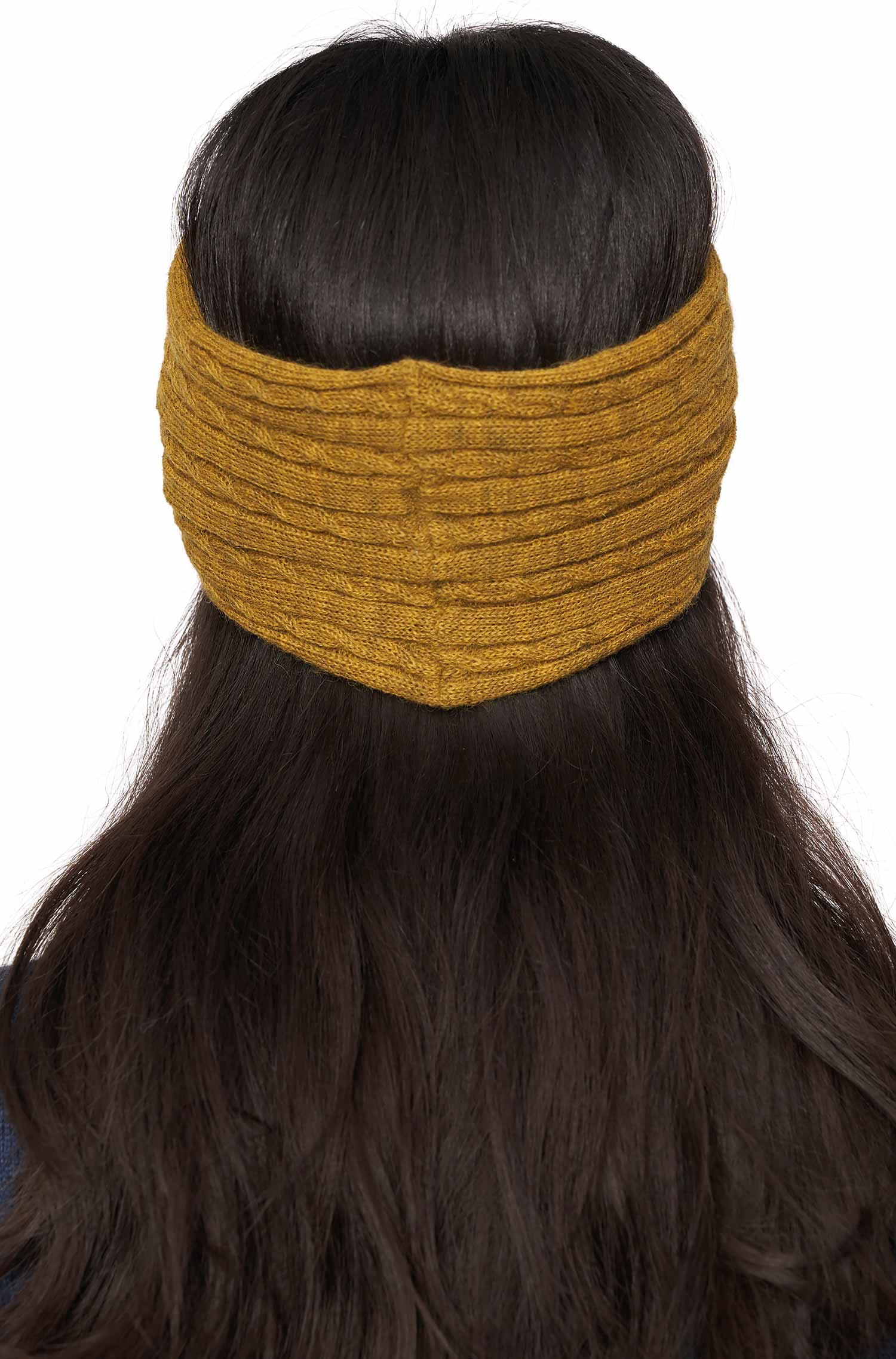 Alpaka Stirnband SUAVE Twist-gelb