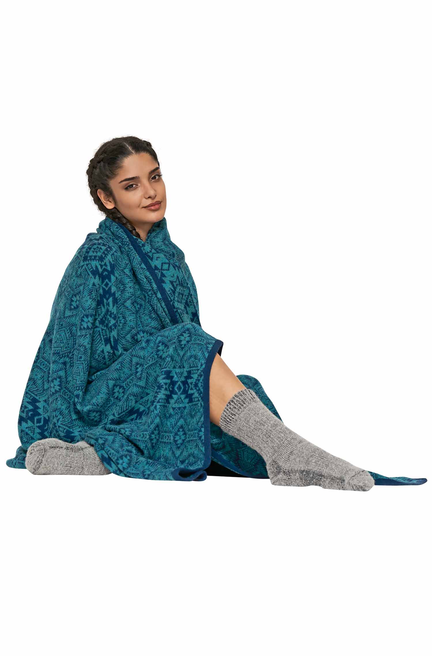 Alpaka Decke AIANA-petrol