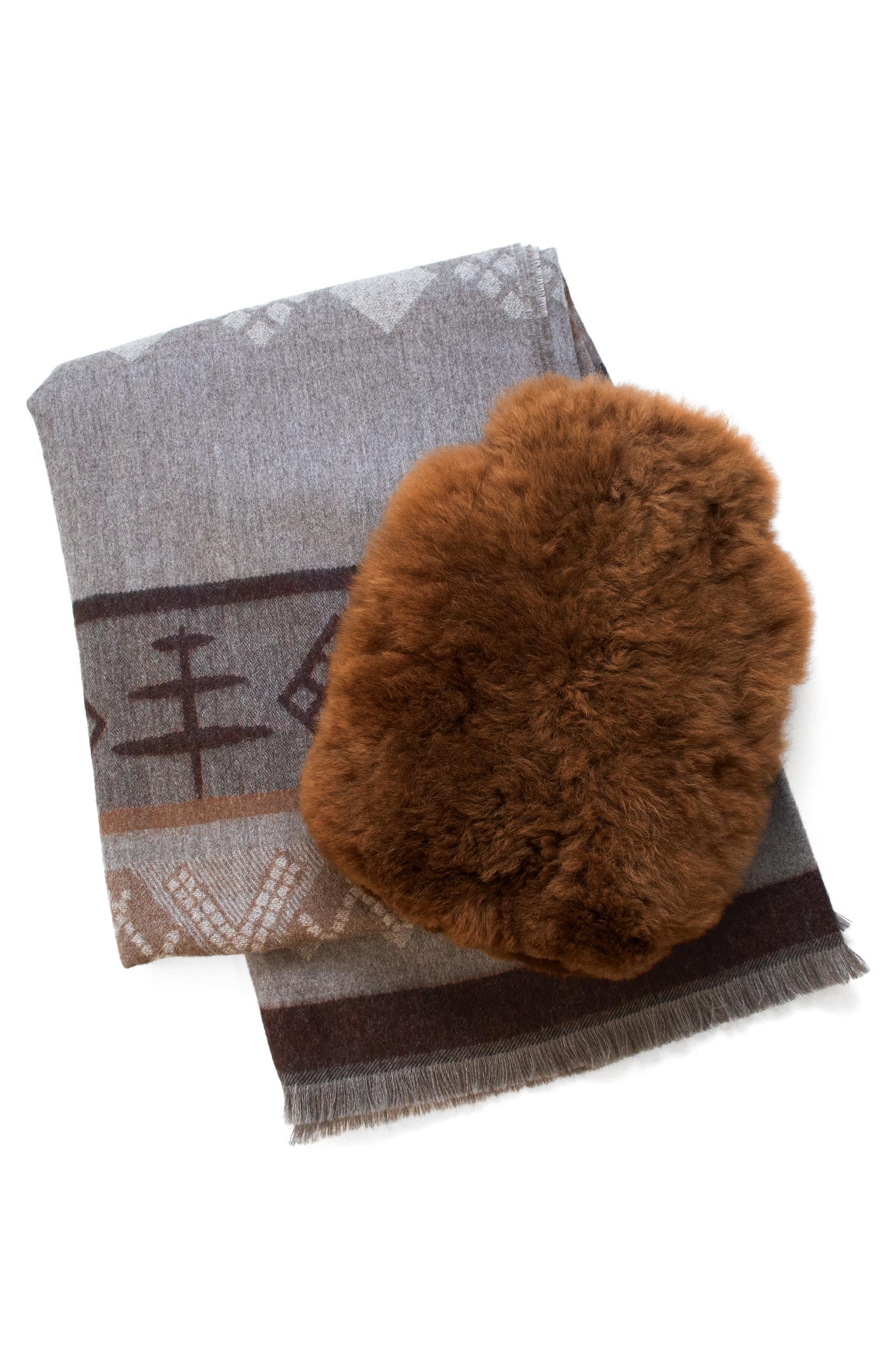 Alpaka Wärmflasche CALIENTE 1.8l-braun