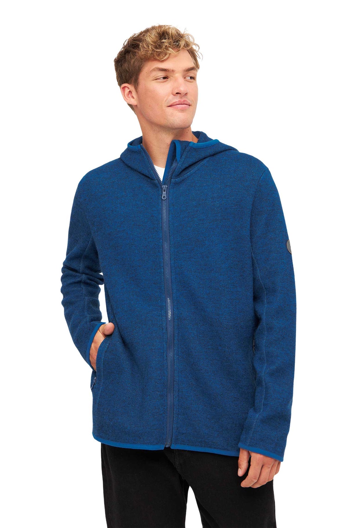 Alpaka Kapuzenjacke ALPACA SPORT-blau