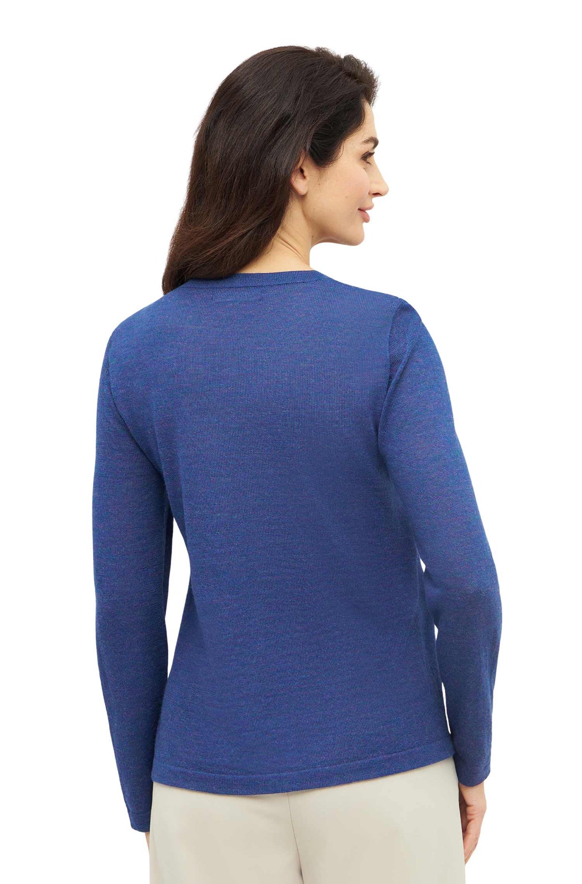 Alpaka Damen Pullover AMALIA-mitternachtsblau