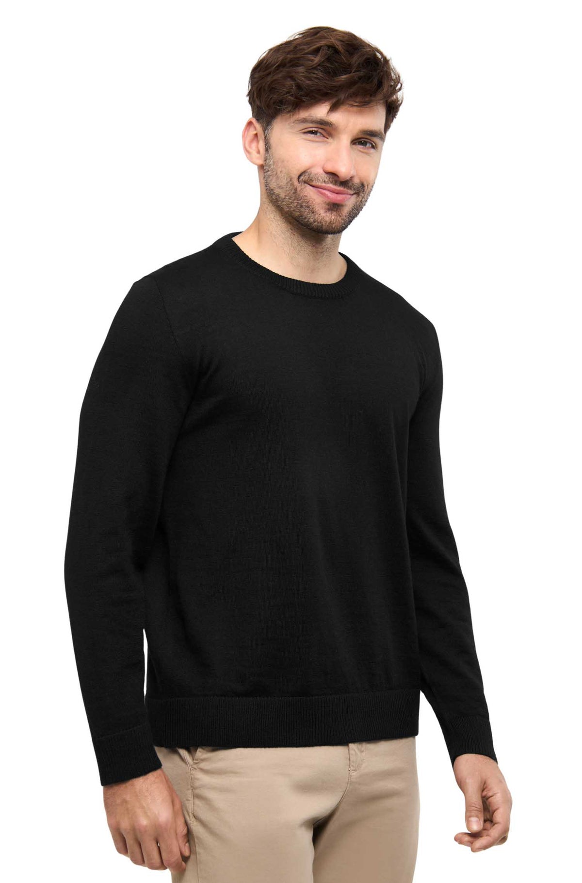 Alpaka Herren Pullover ARTURO-schwarz