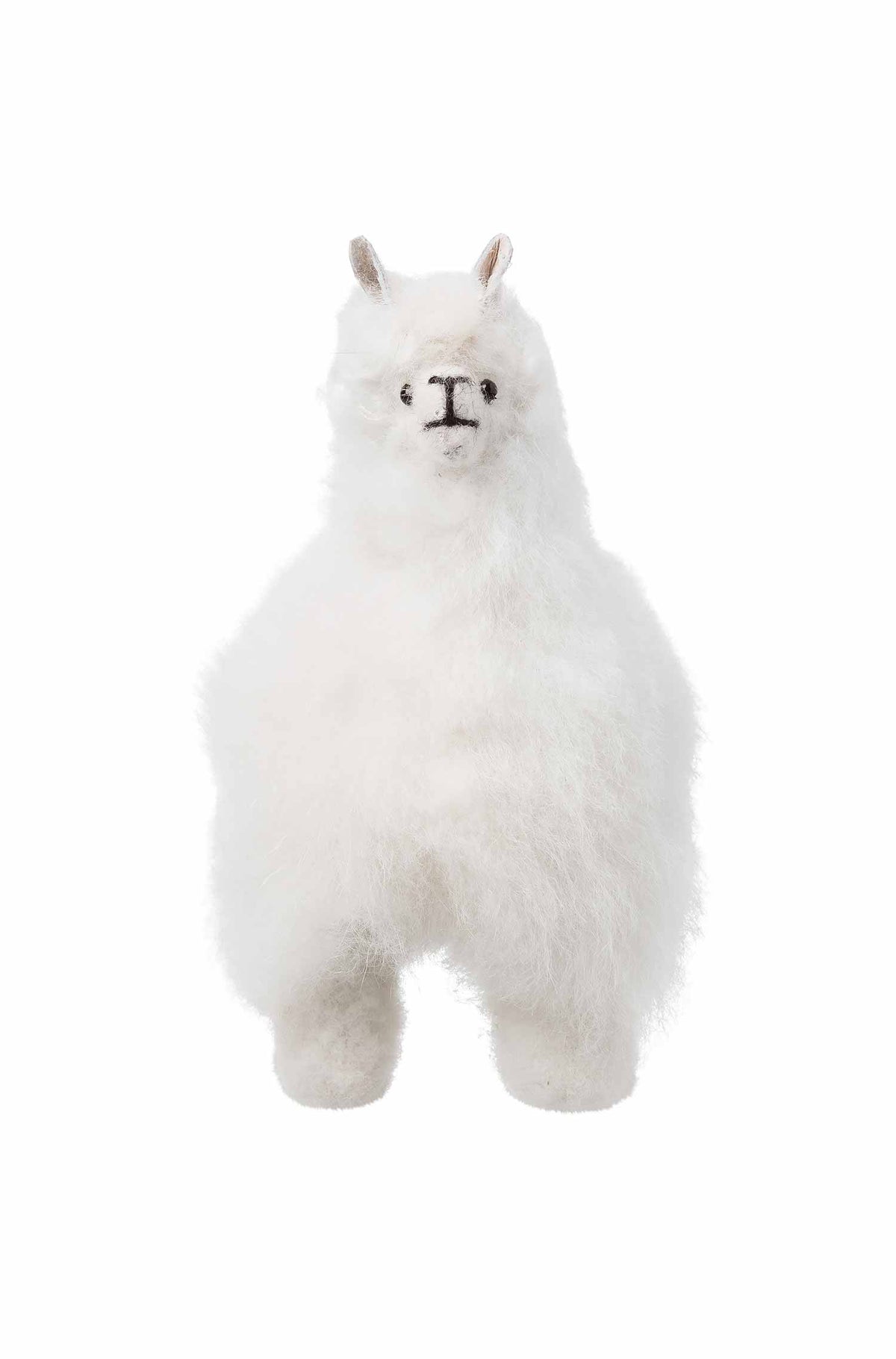 Alpaka Felltier HUACAYA 10cm-weiss