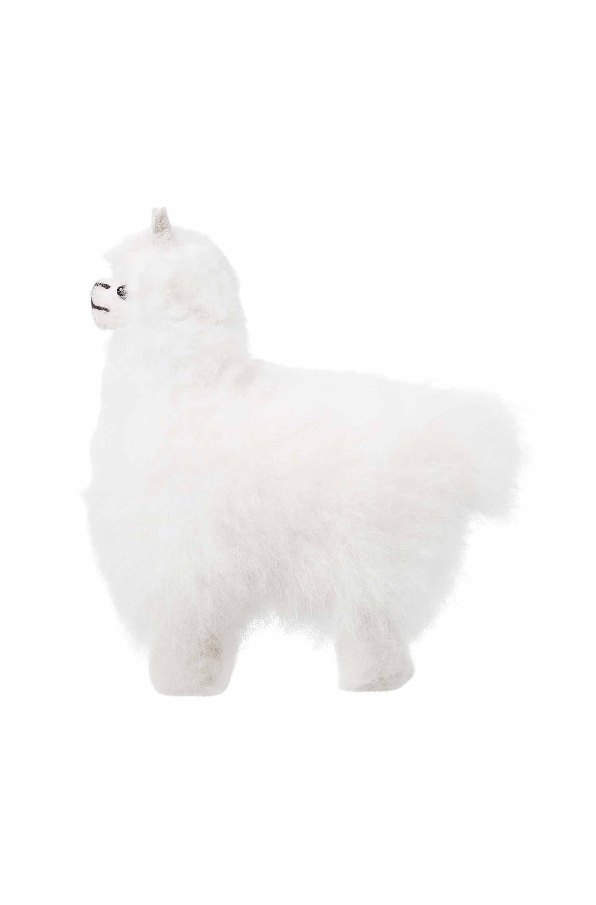 Alpaka Felltier HUACAYA 10cm-weiss