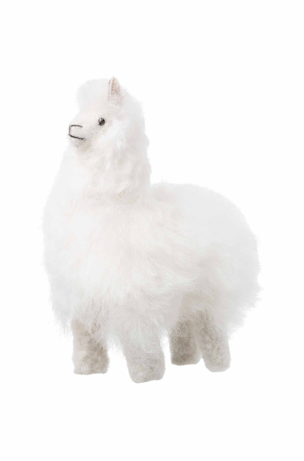 Alpaka Felltier HUACAYA 15cm-weiss