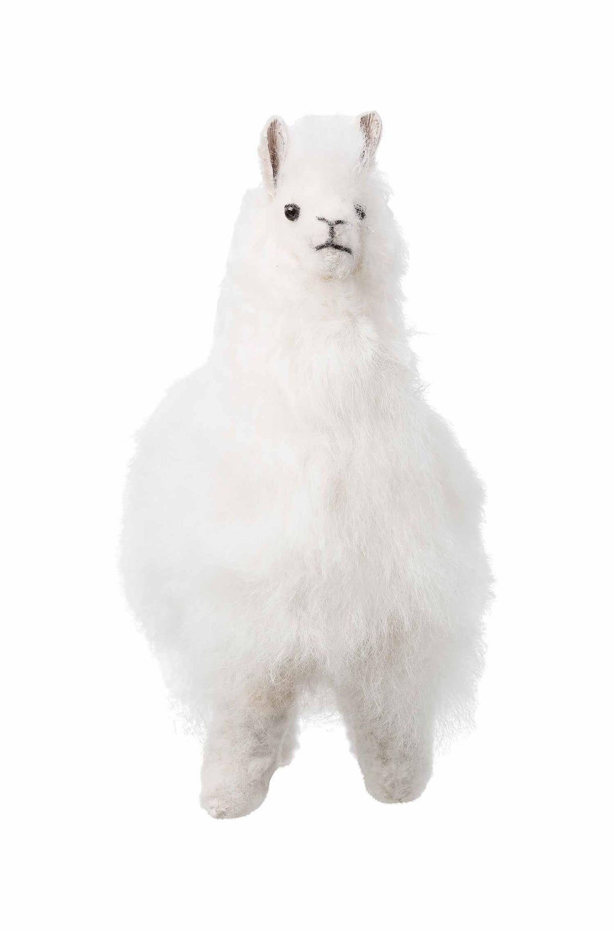Alpaka Felltier HUACAYA 15cm-weiss