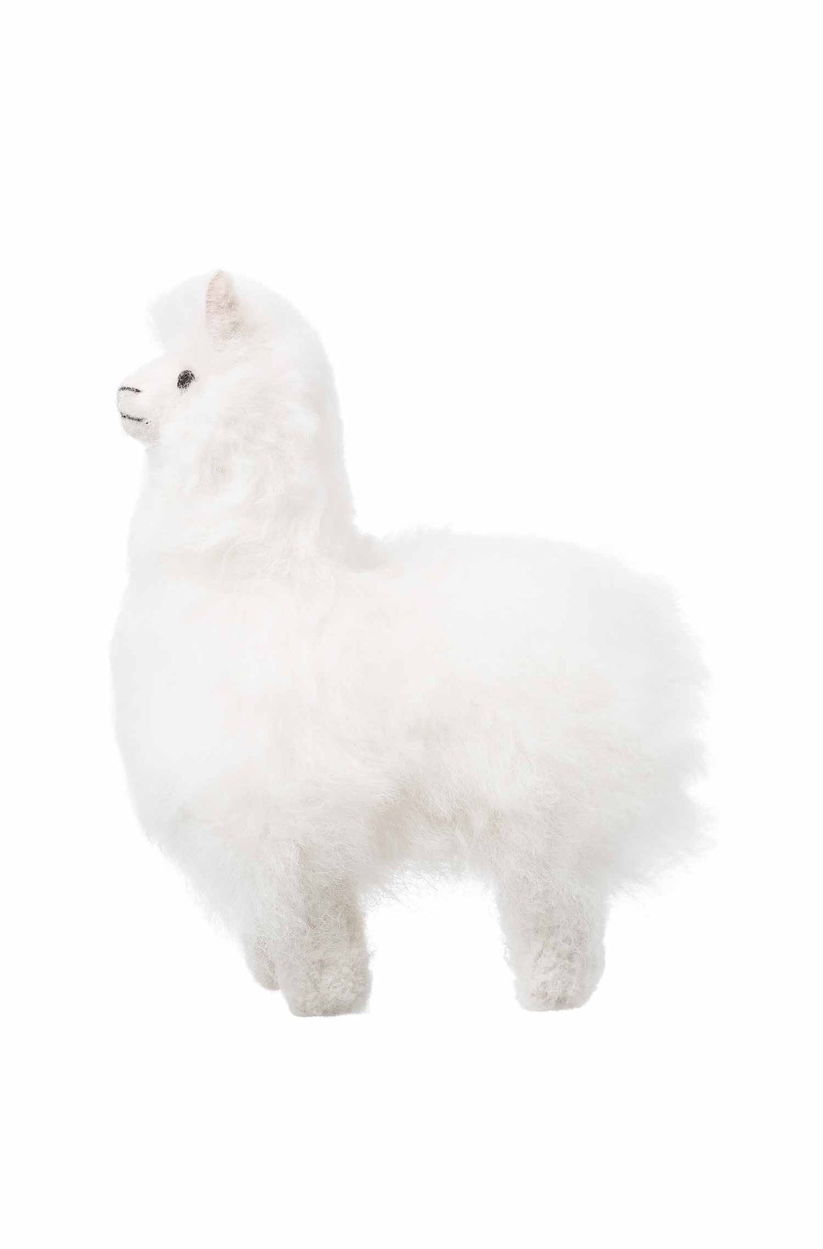 Alpaka Felltier HUACAYA 15cm-weiss