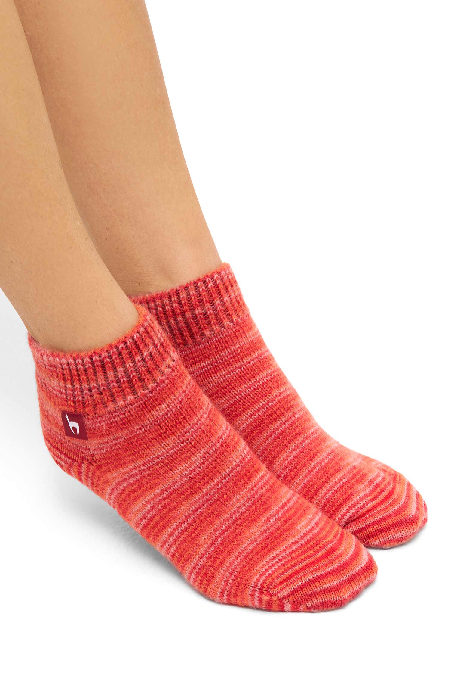 Alpaka Socken FREIZEIT | 6er Pack-rot meliert
