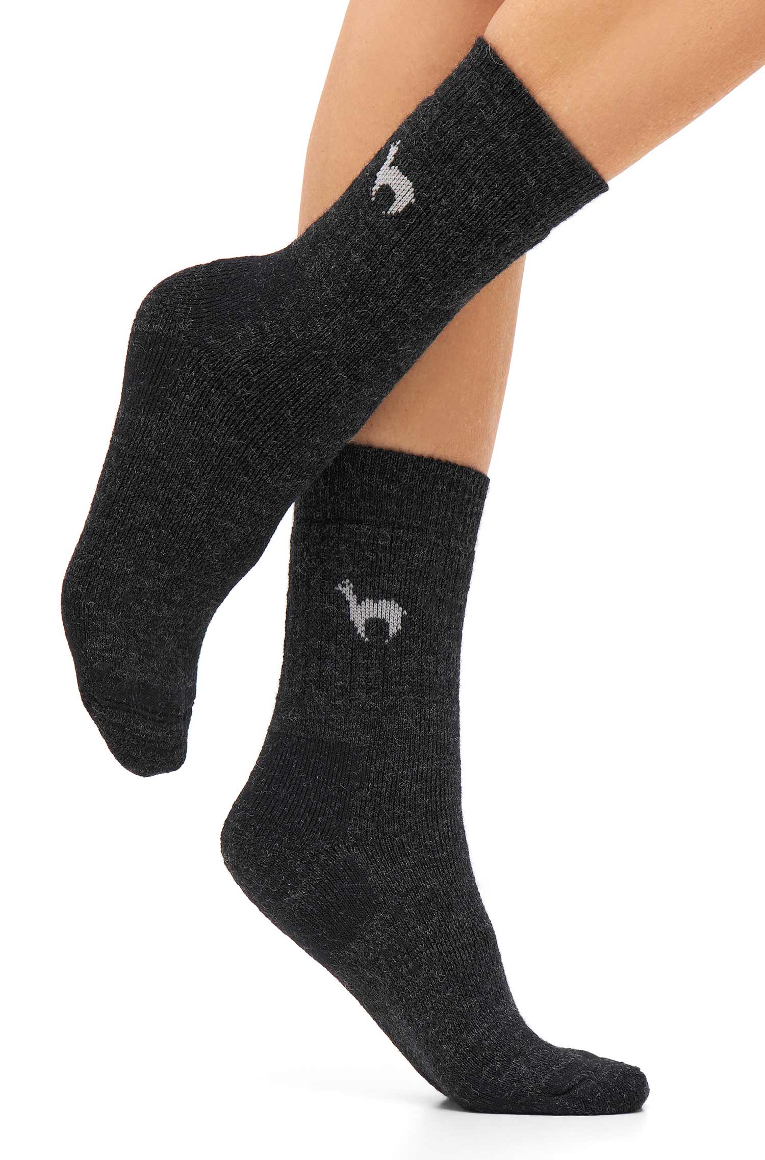 Alpaka Socken TREKKING-anthrazit